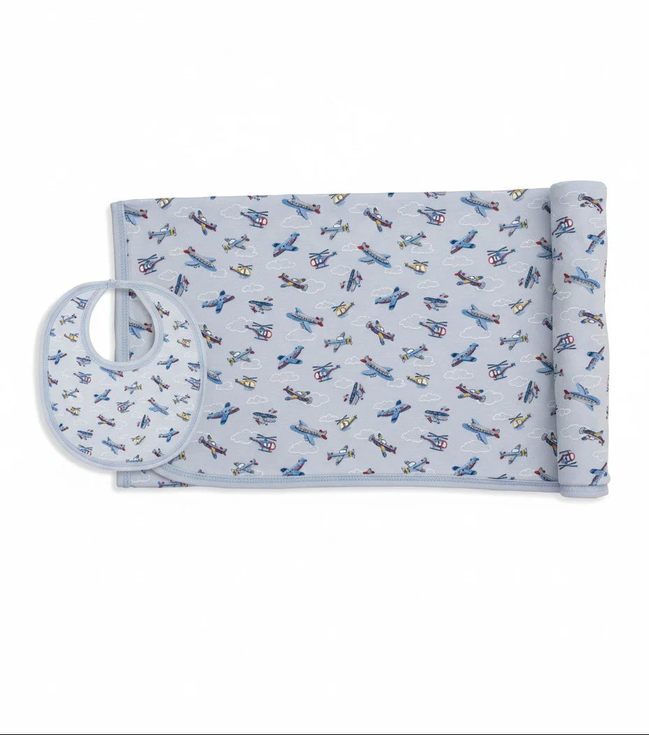 Air Adventures Blanket & Bib Set