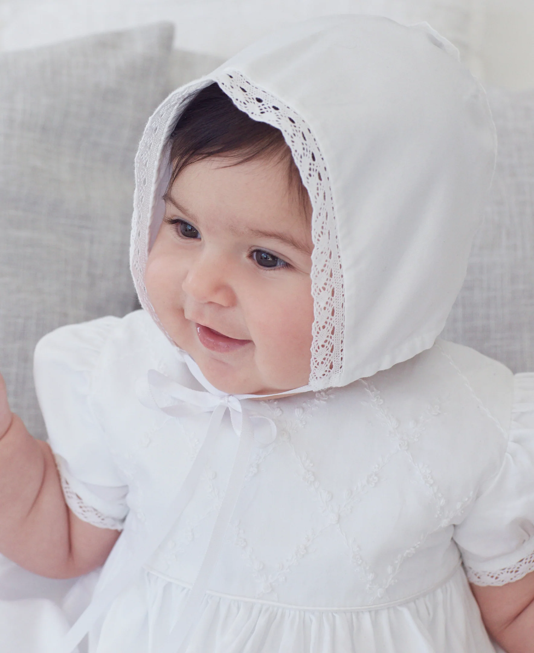 Annalise Christening Gown & Hat Set
