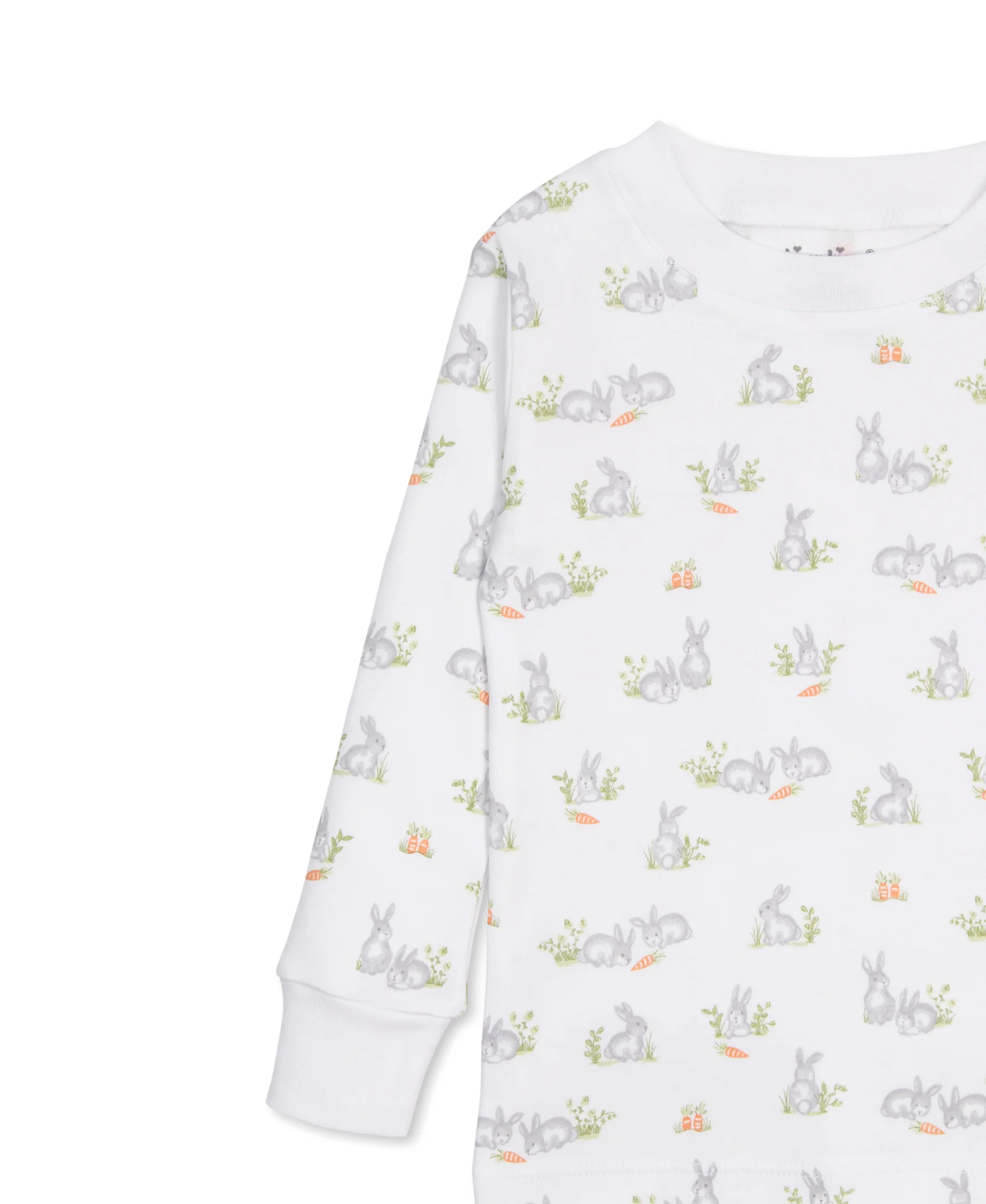 Baby Bunny Patch Silver Pajama Set - Image 3