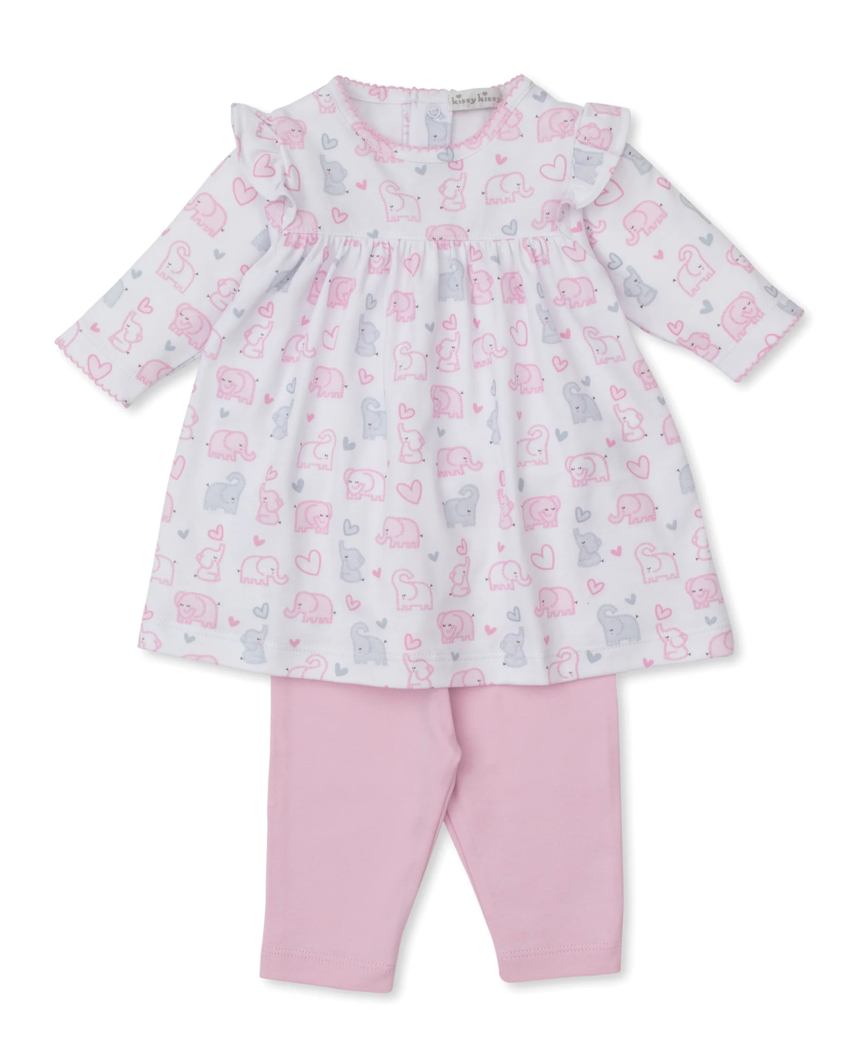 Baby Elephant Hearts Legging Dress Set