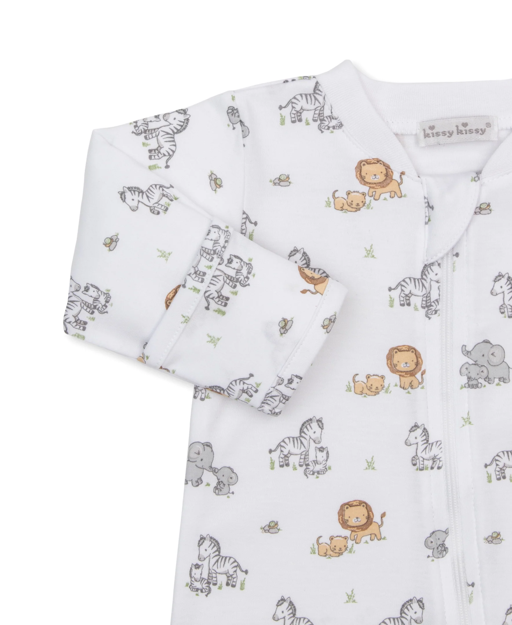 Baby Jungle Playdate Zip Footie & Hat Set - Image 2
