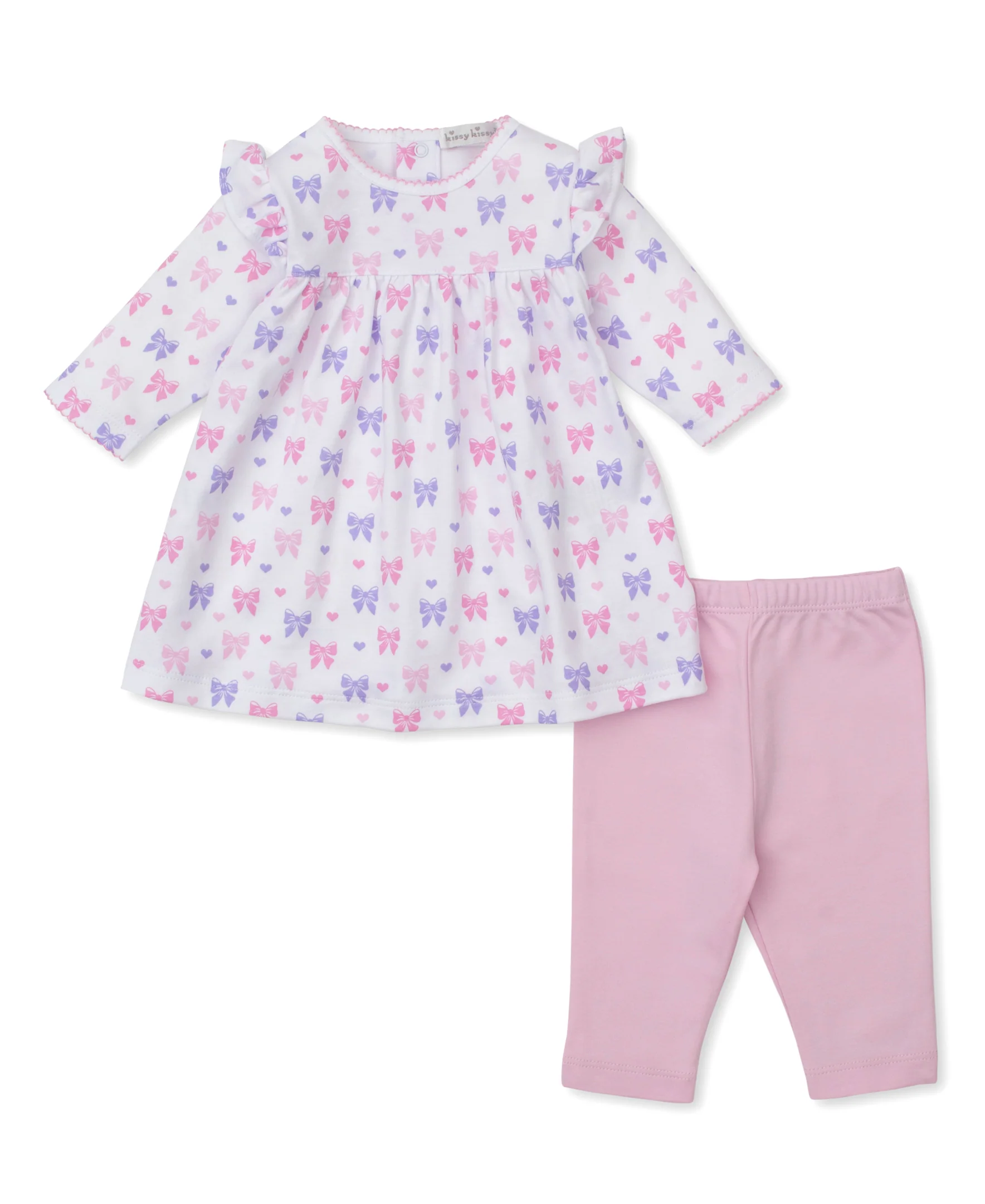 Billowy Bows White Legging Dress Set - Image 2