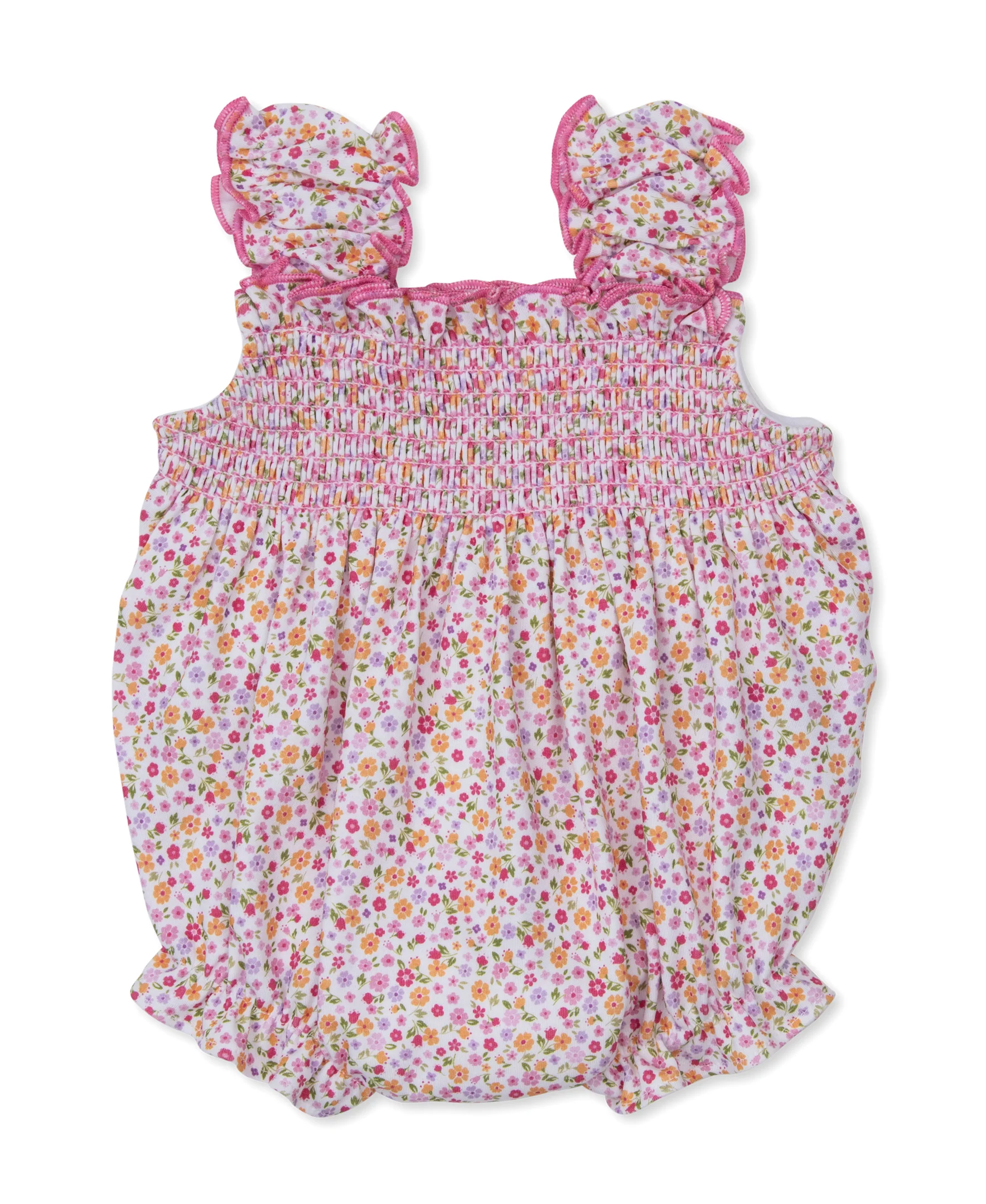 Blossoming Bows Floral Smocked Bubble - Image 3