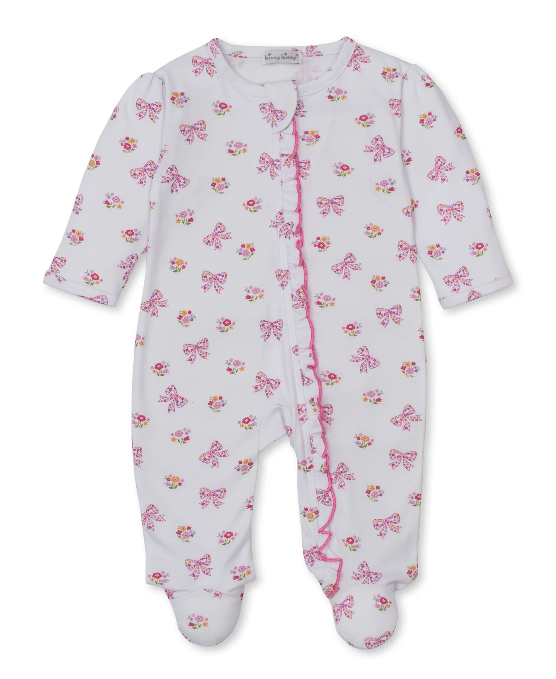 Blossoming Bows Zip Footie - Image 4
