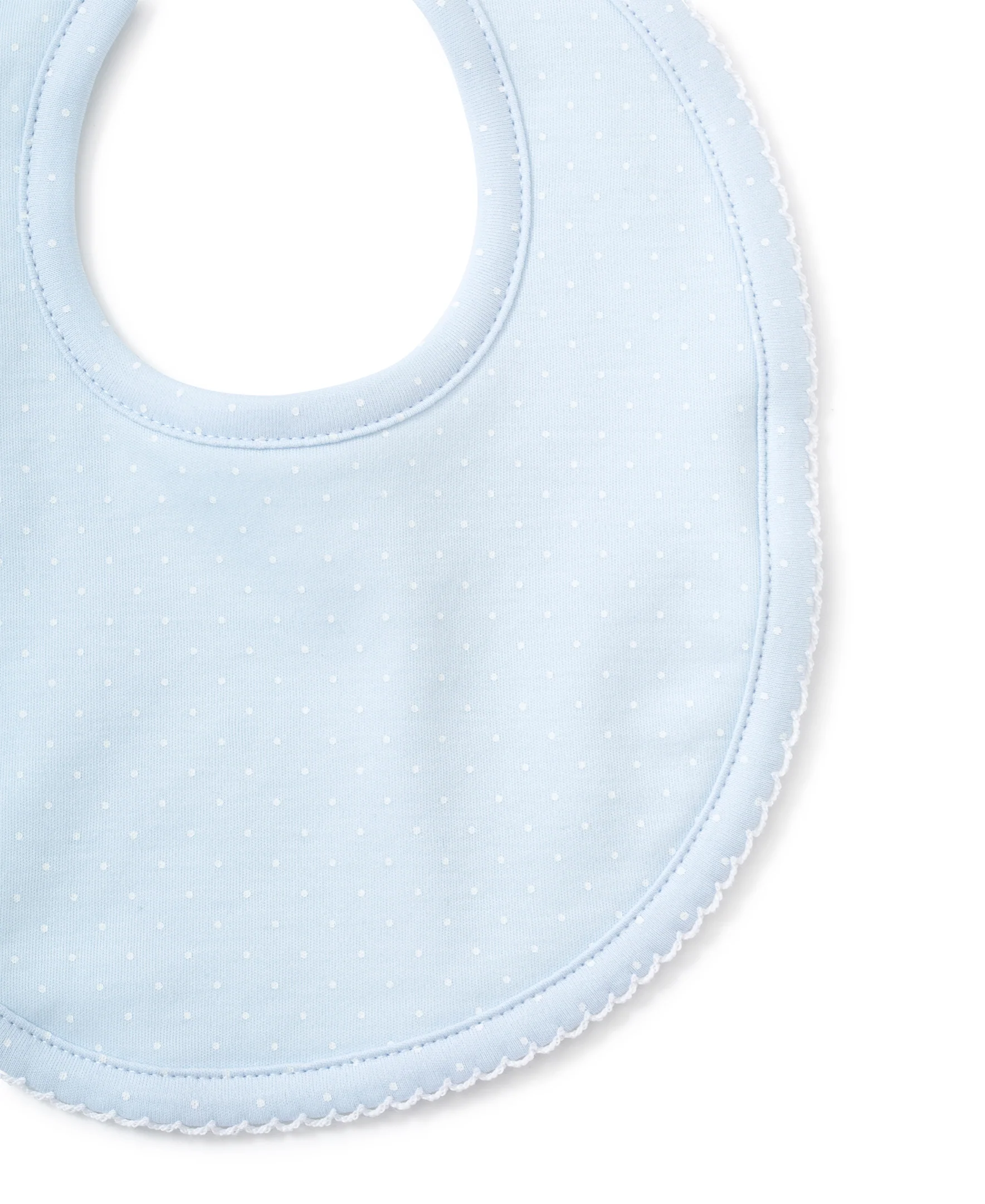 Blue/White New Kissy Dots Print Bib - Image 2