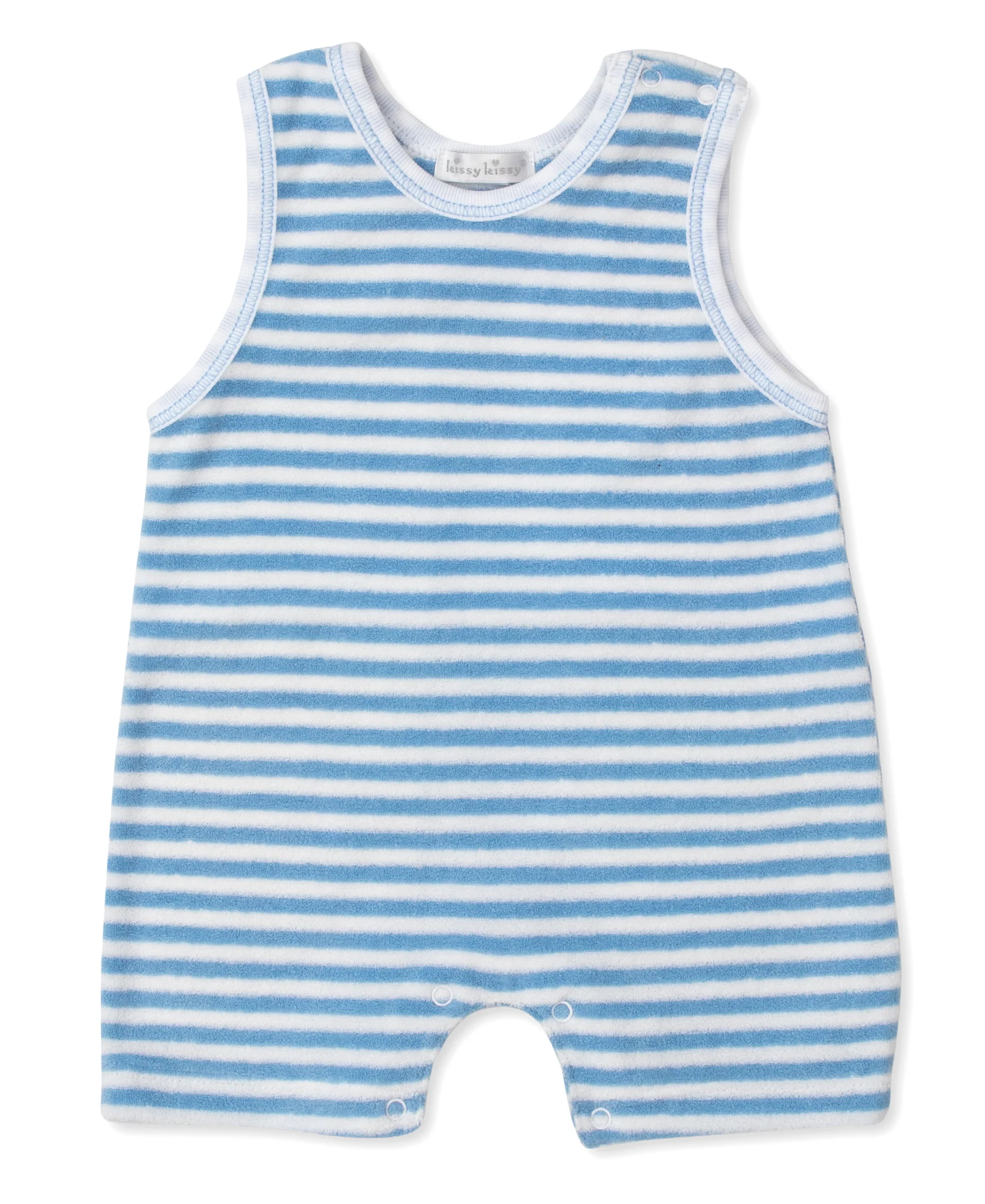 Cabana Terry Stripes Light Blue Sleeveless Playsuit