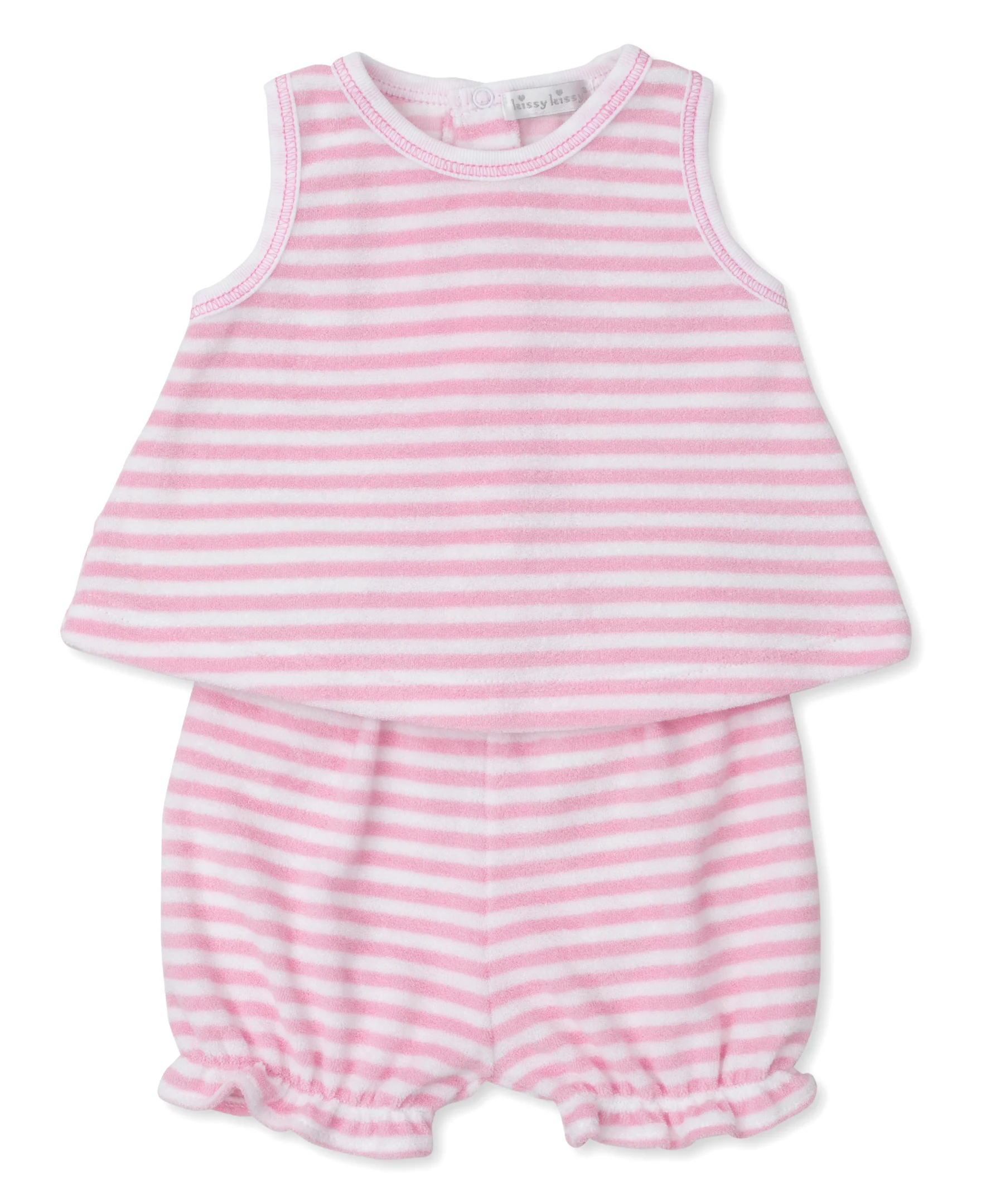Cabana Terry Stripes Pink Sunsuit Set