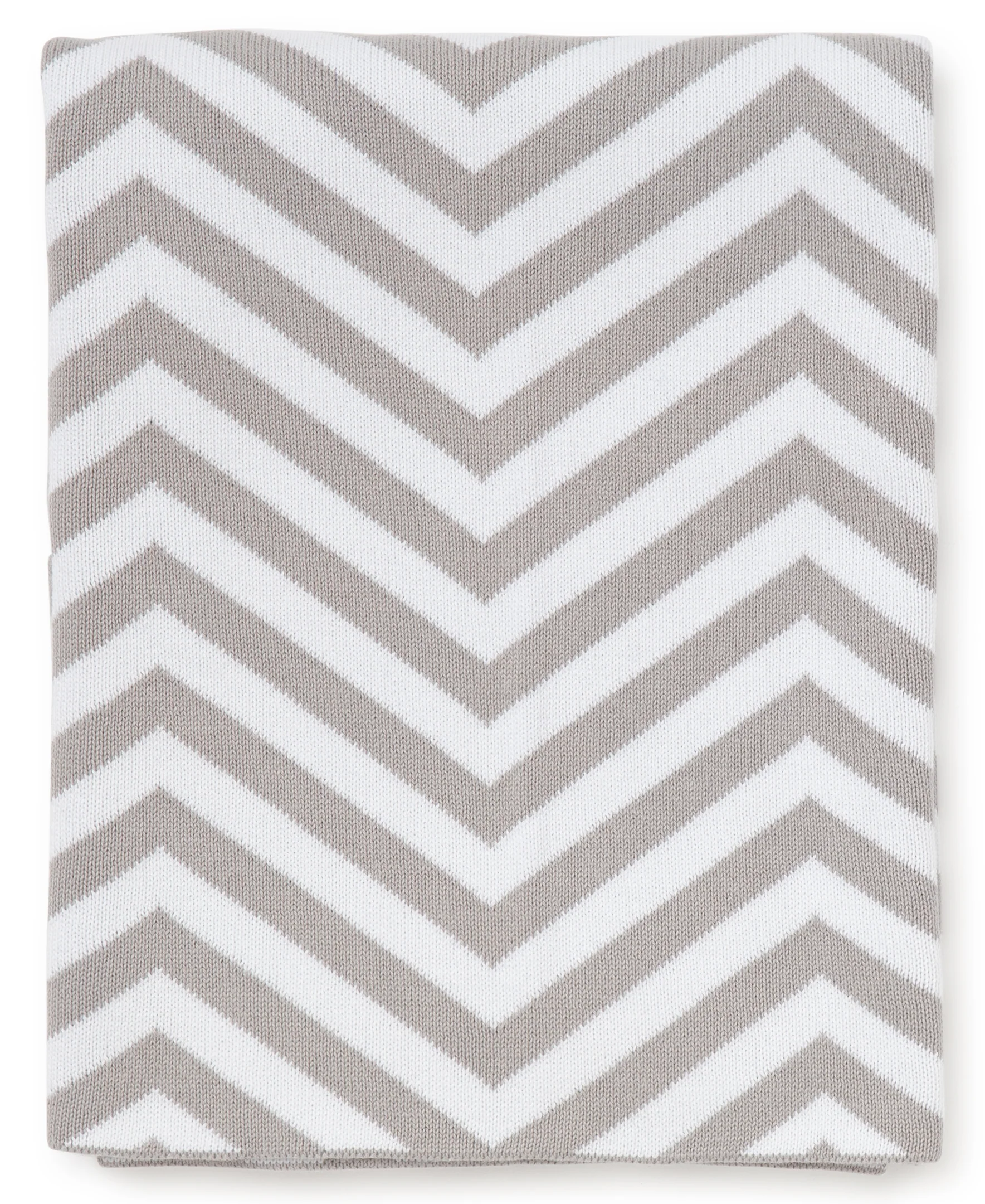 Gray Chevron Knit Novelty Blanket - Image 2