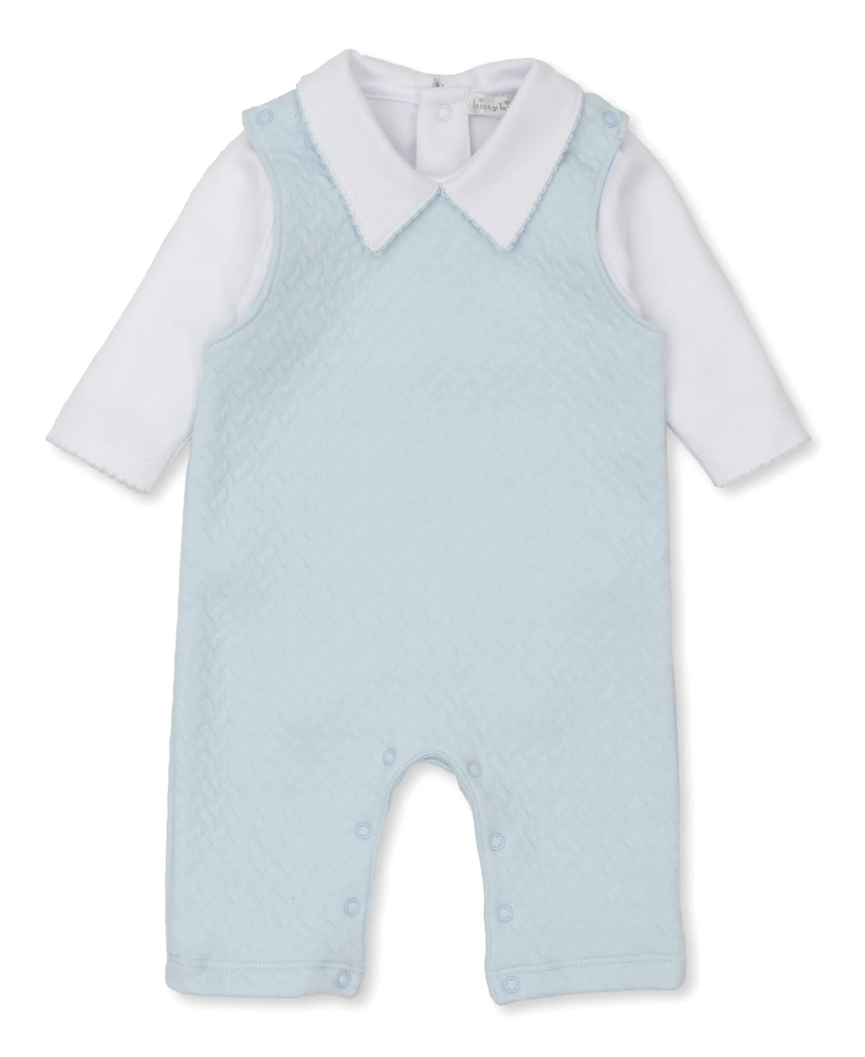 Classic Jacquards Blue Overall Set