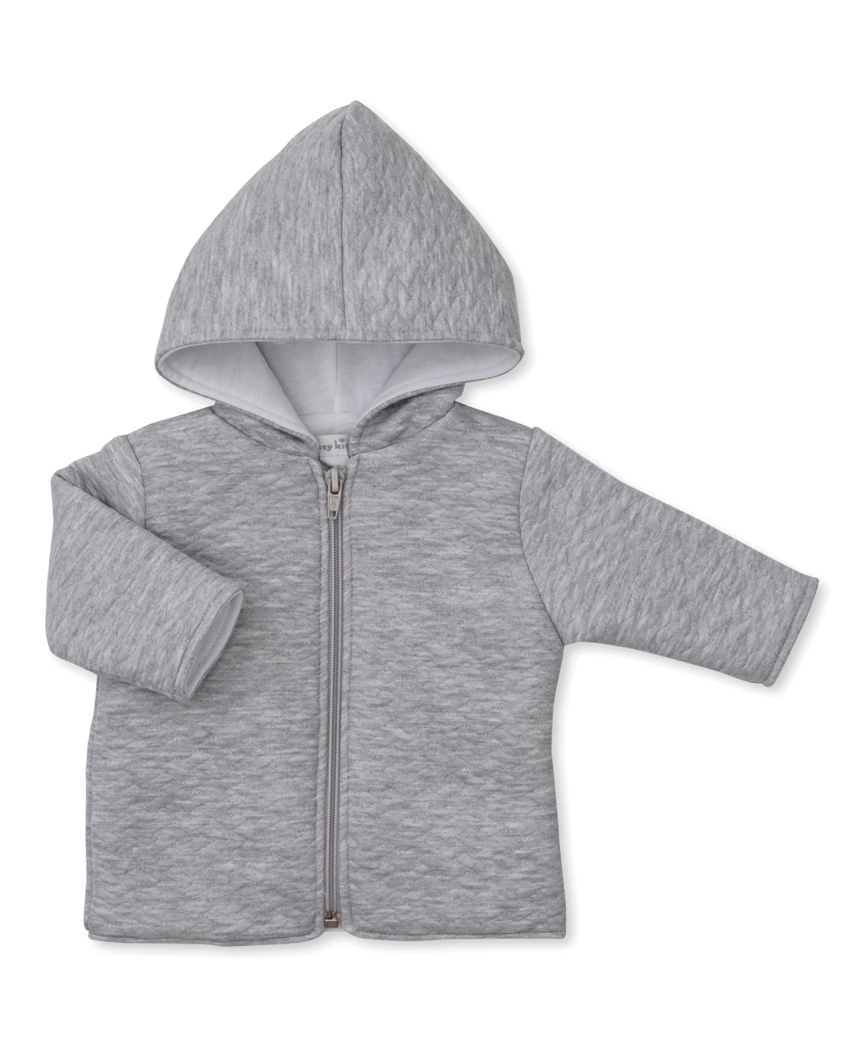 Classic Jacquards Grey Padded Jacket
