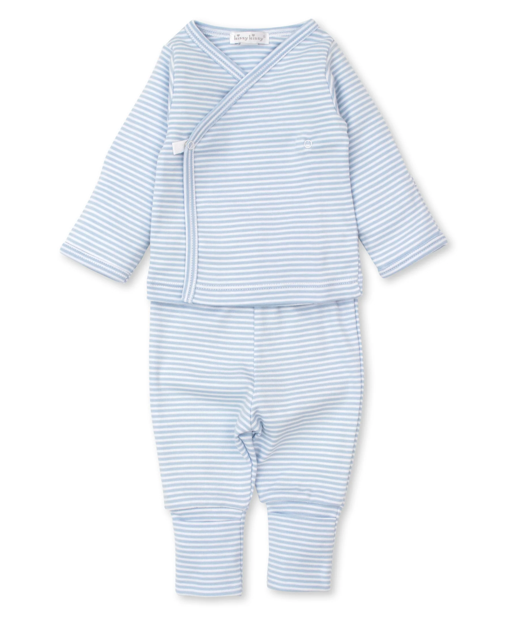 Classic Rib Blue Stripe Footed Pant