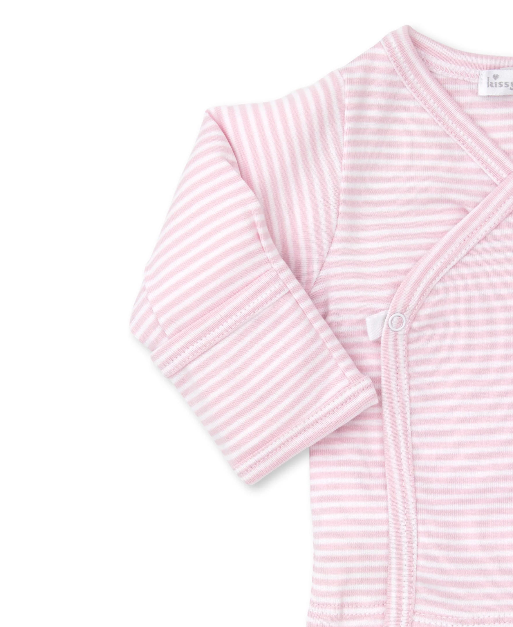 Classic Rib Pink Stripe Footed Pant Set - Image 3
