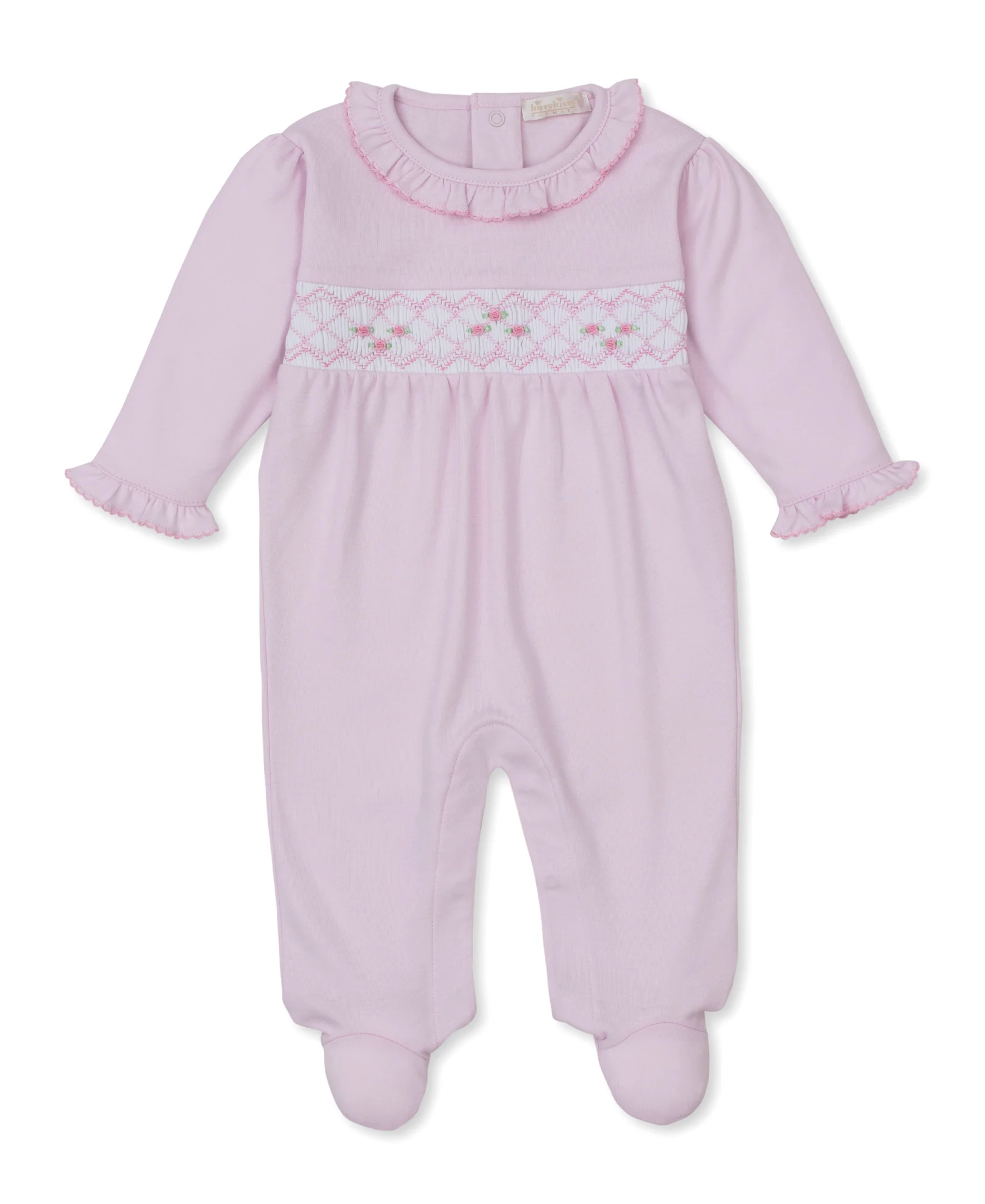 CLB Summer 26 Pink Hand Smocked Footie - Image 3