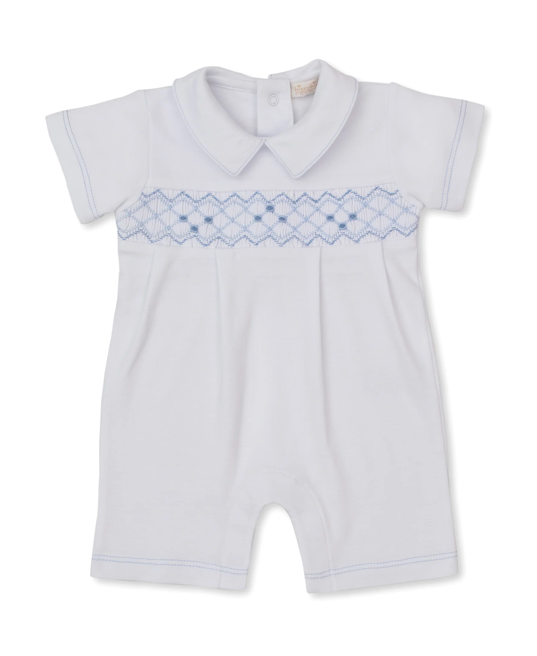 CLB Summer 26 White Hand Smocked Short Playsuit - Image 2