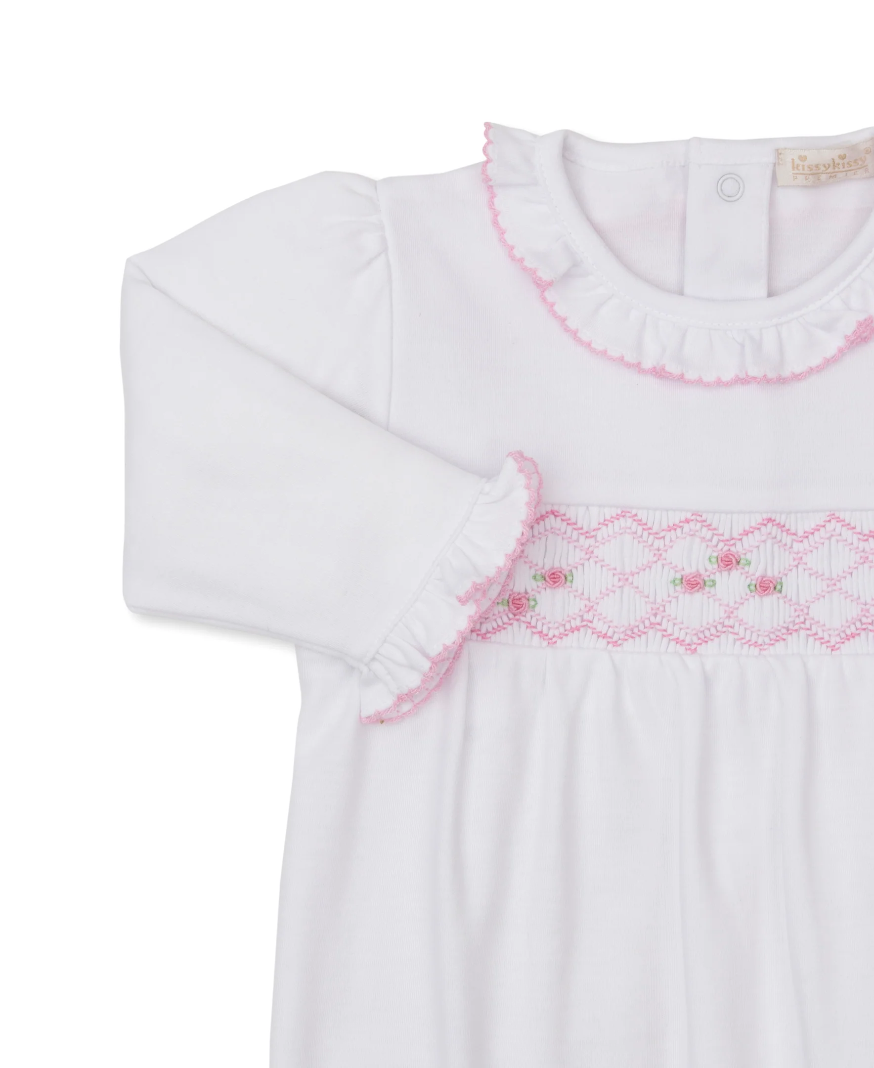 CLB Summer 26 White/Pink Hand Smocked Sack - Image 2