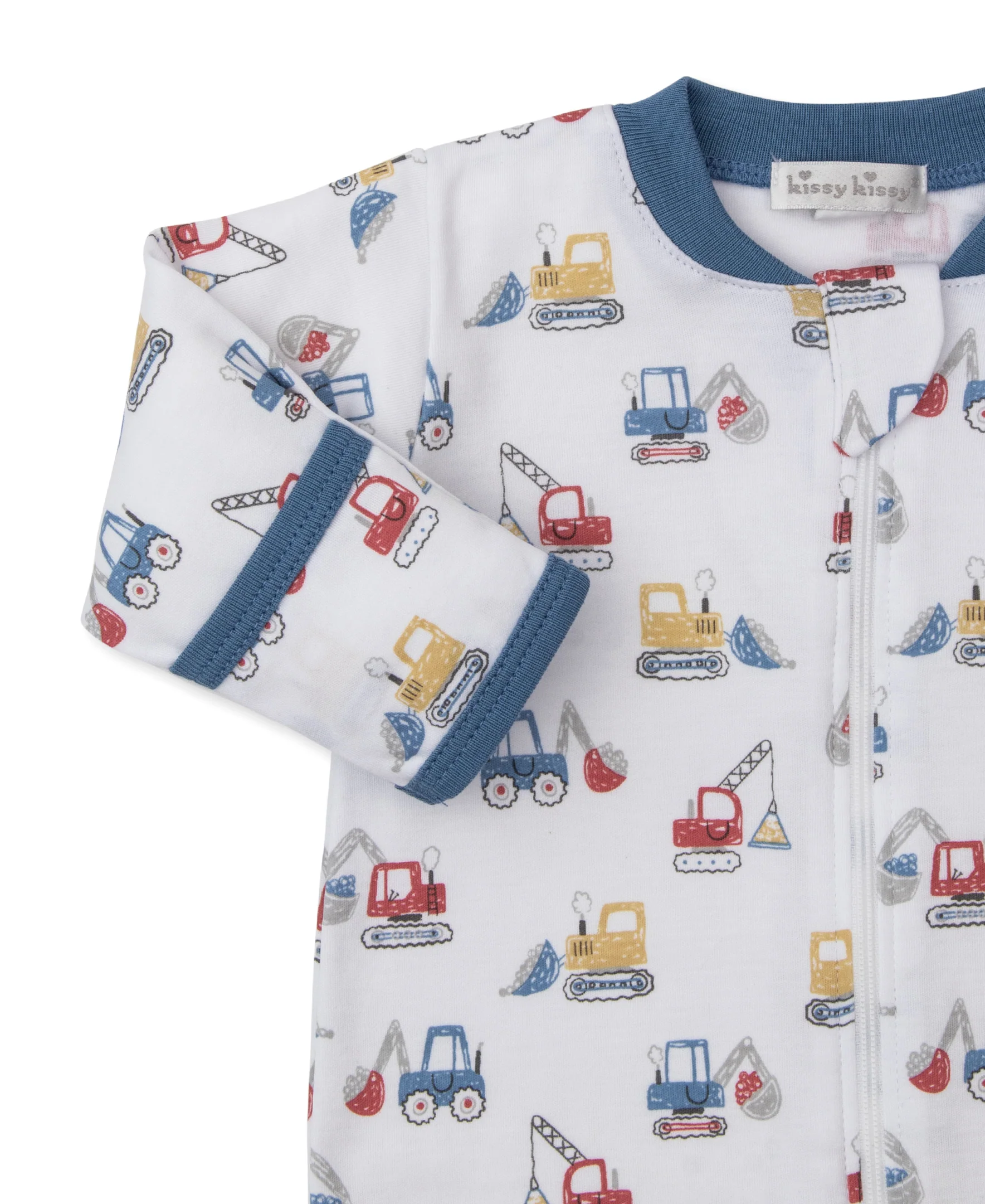 Construction Diggers Zip Footie - Image 3
