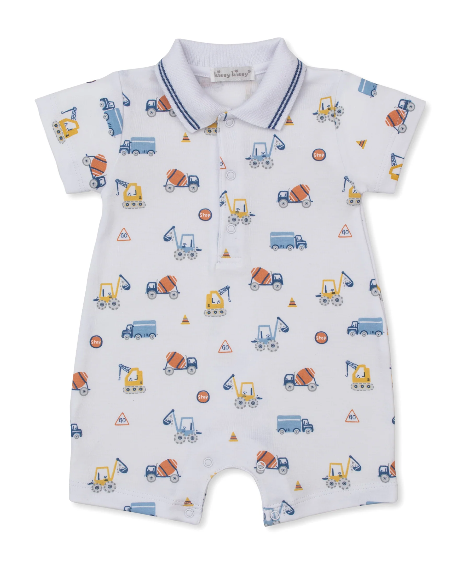 Construction Roadwork Short Playsuit w/ Collar - Image 2