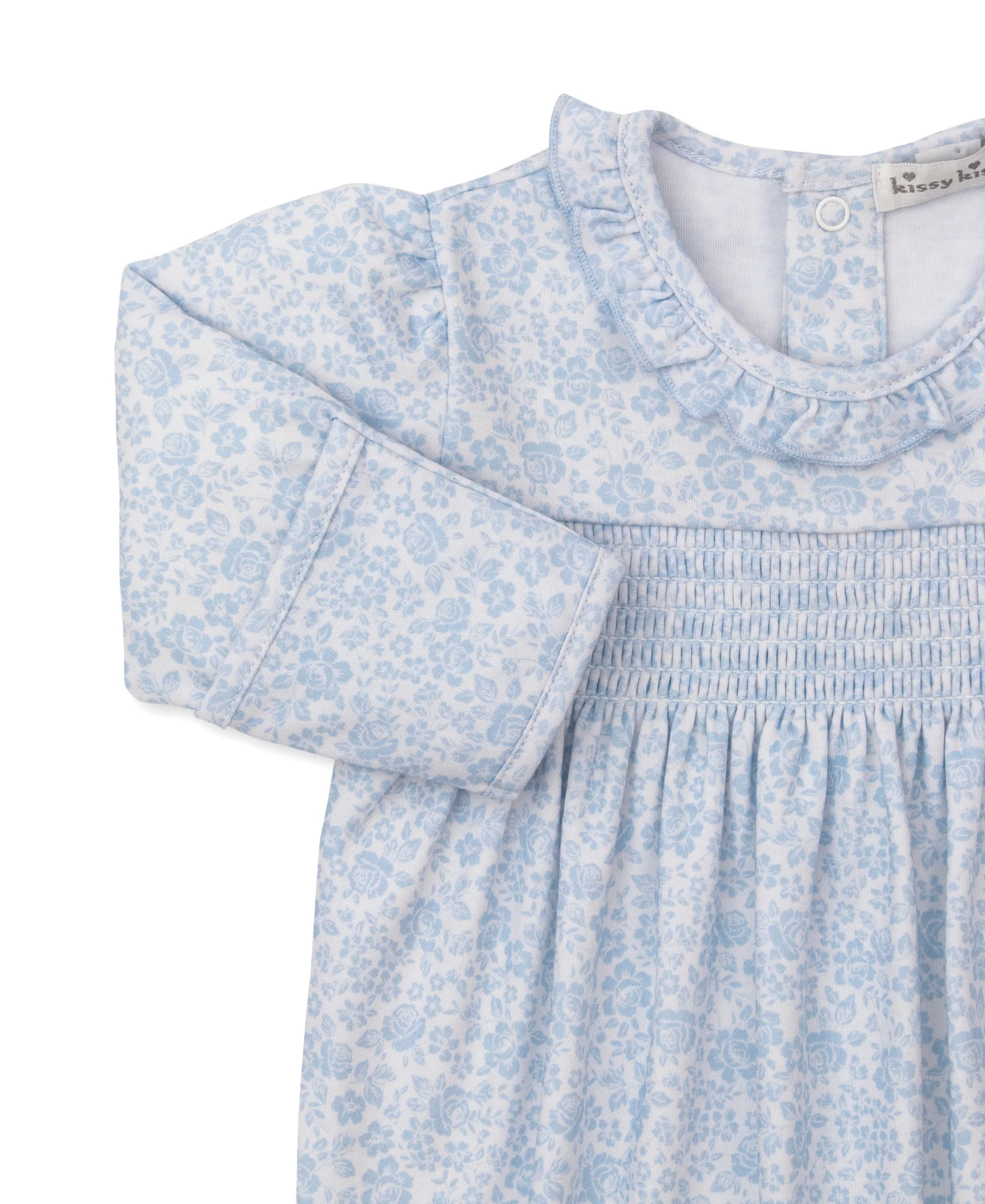 Country Gardens Blue Smocked Footie - Image 2