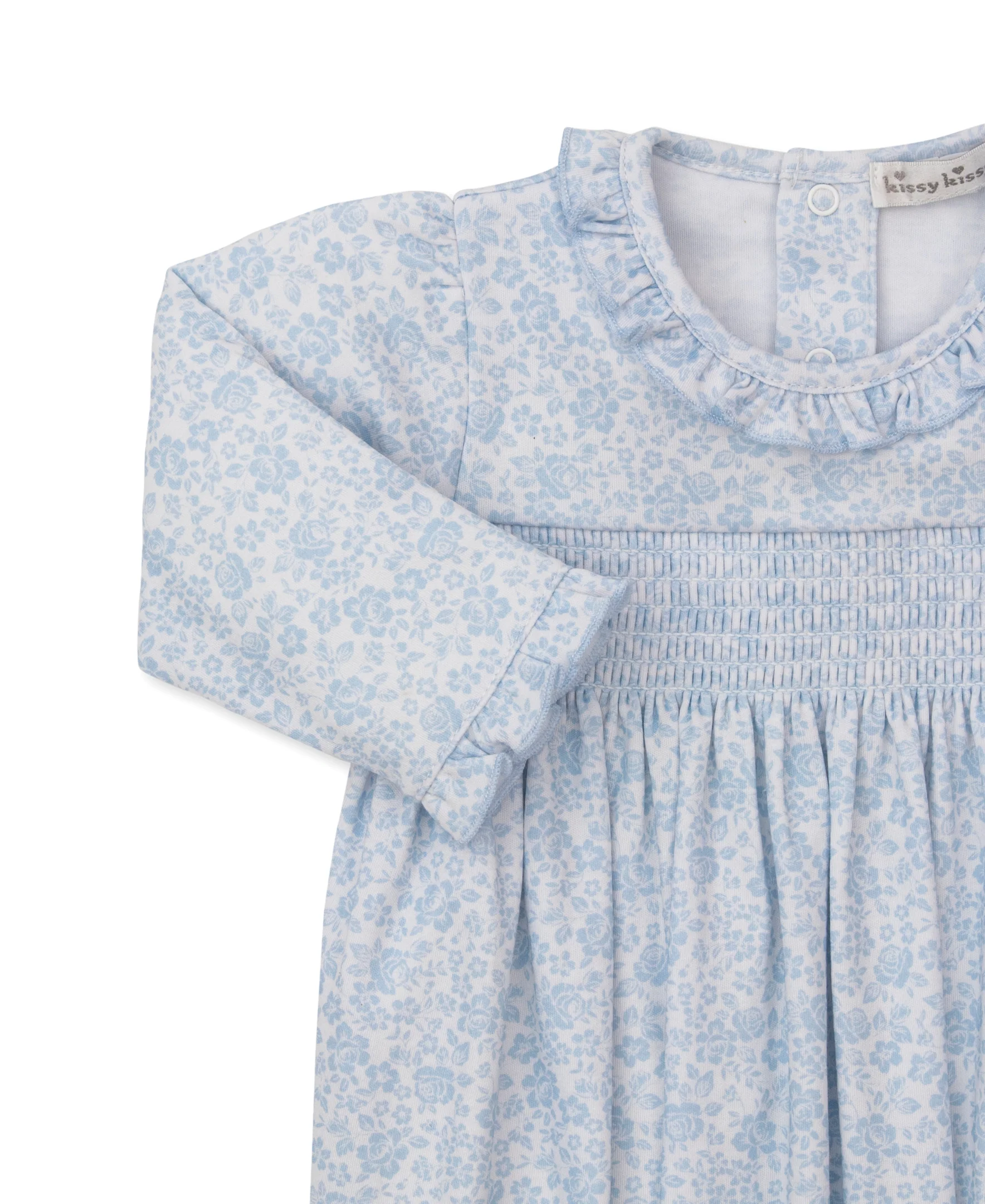 Country Gardens Blue Smocked Sack - Image 2