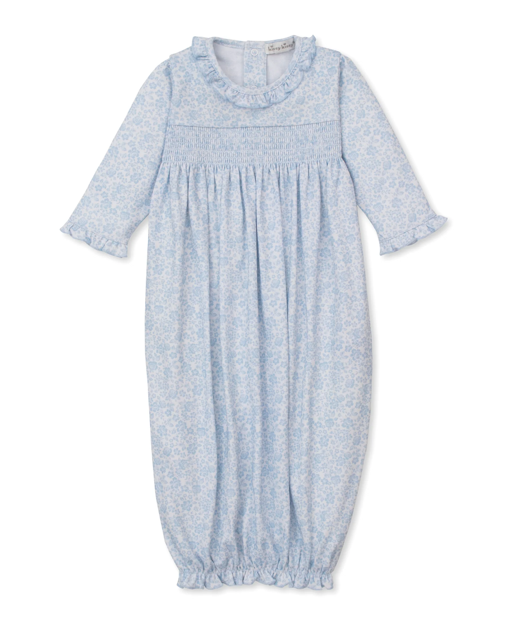 Country Gardens Blue Smocked Sack - Image 3