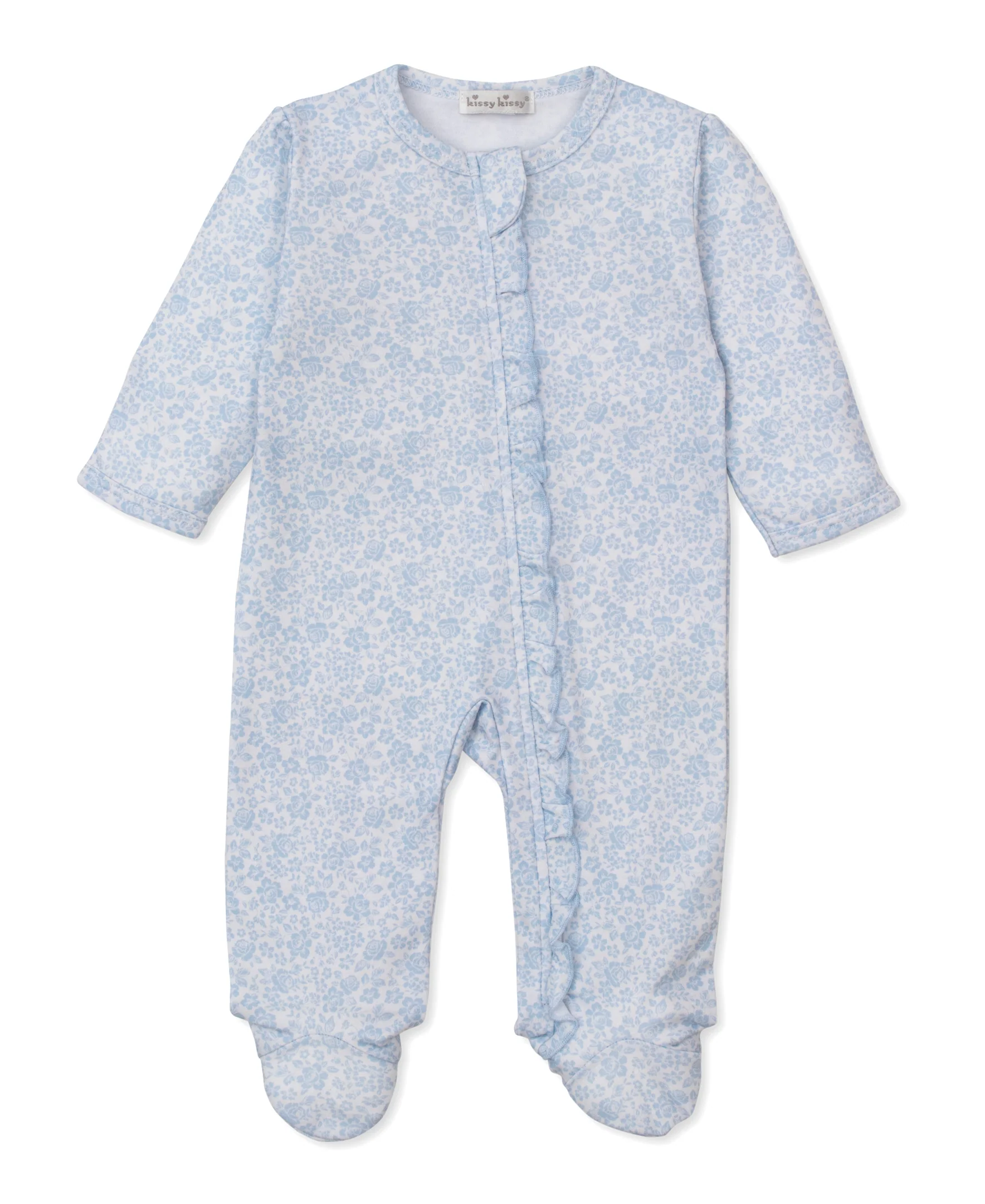 Country Gardens Blue Zip Footie