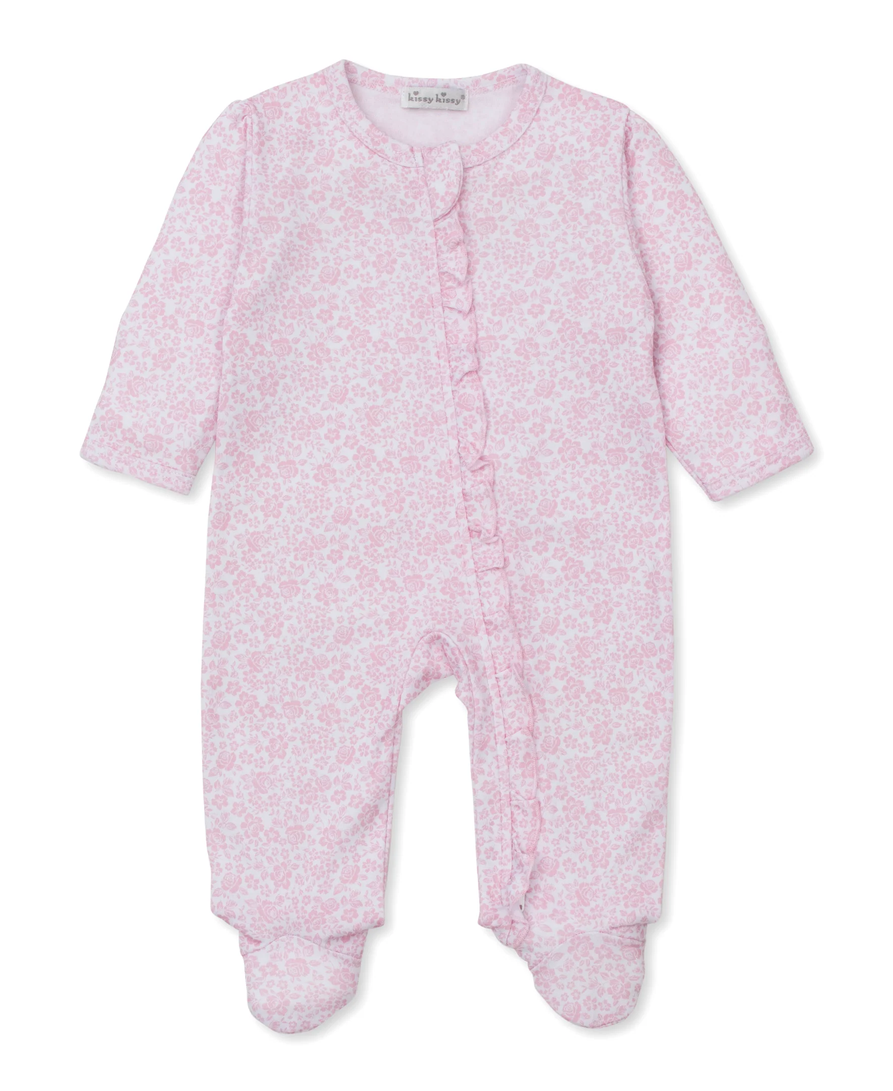 Country Gardens Pink Zip Footie - Image 3