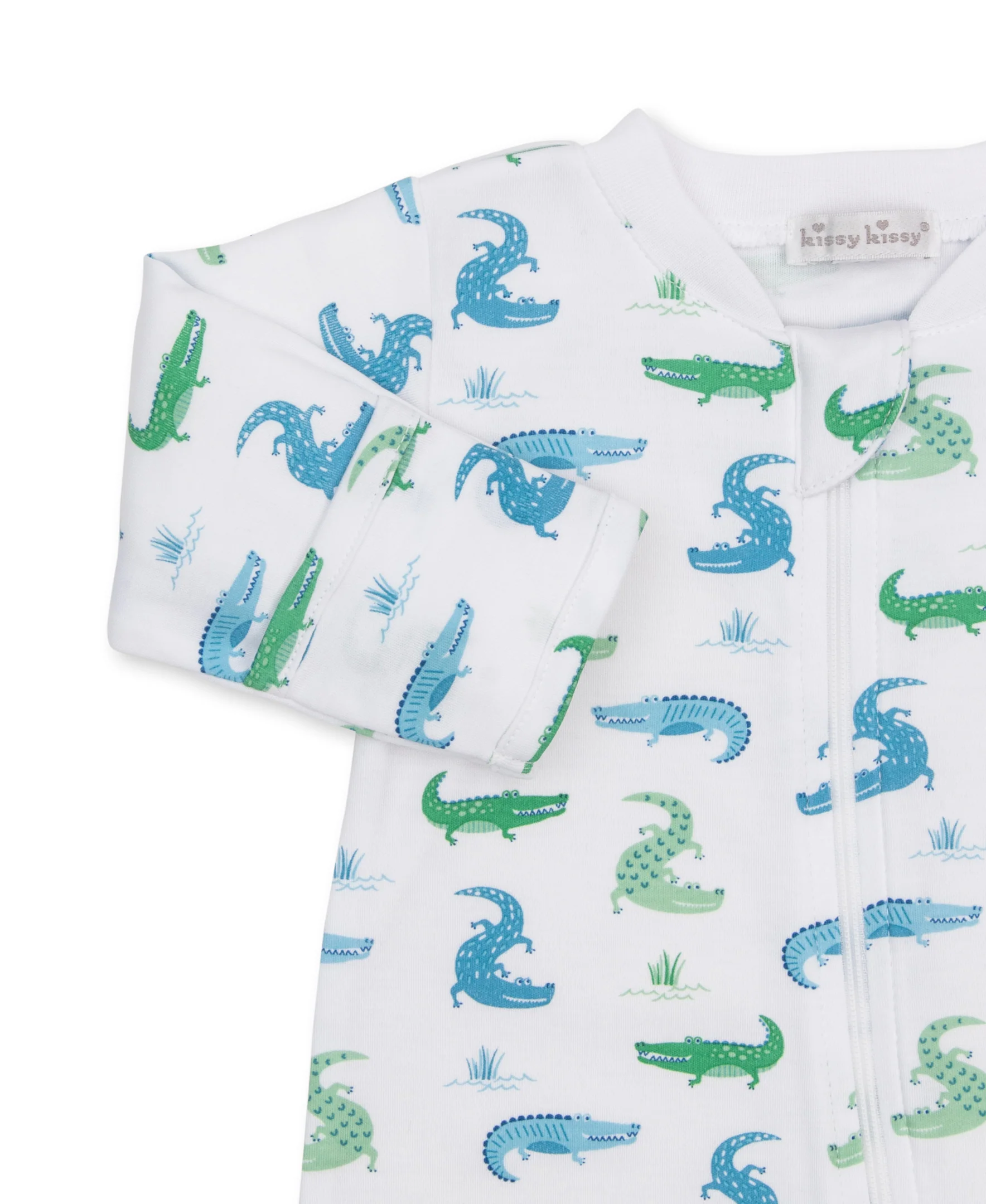 Cruising Crocodiles Zip Footie & Hat Set - Image 2