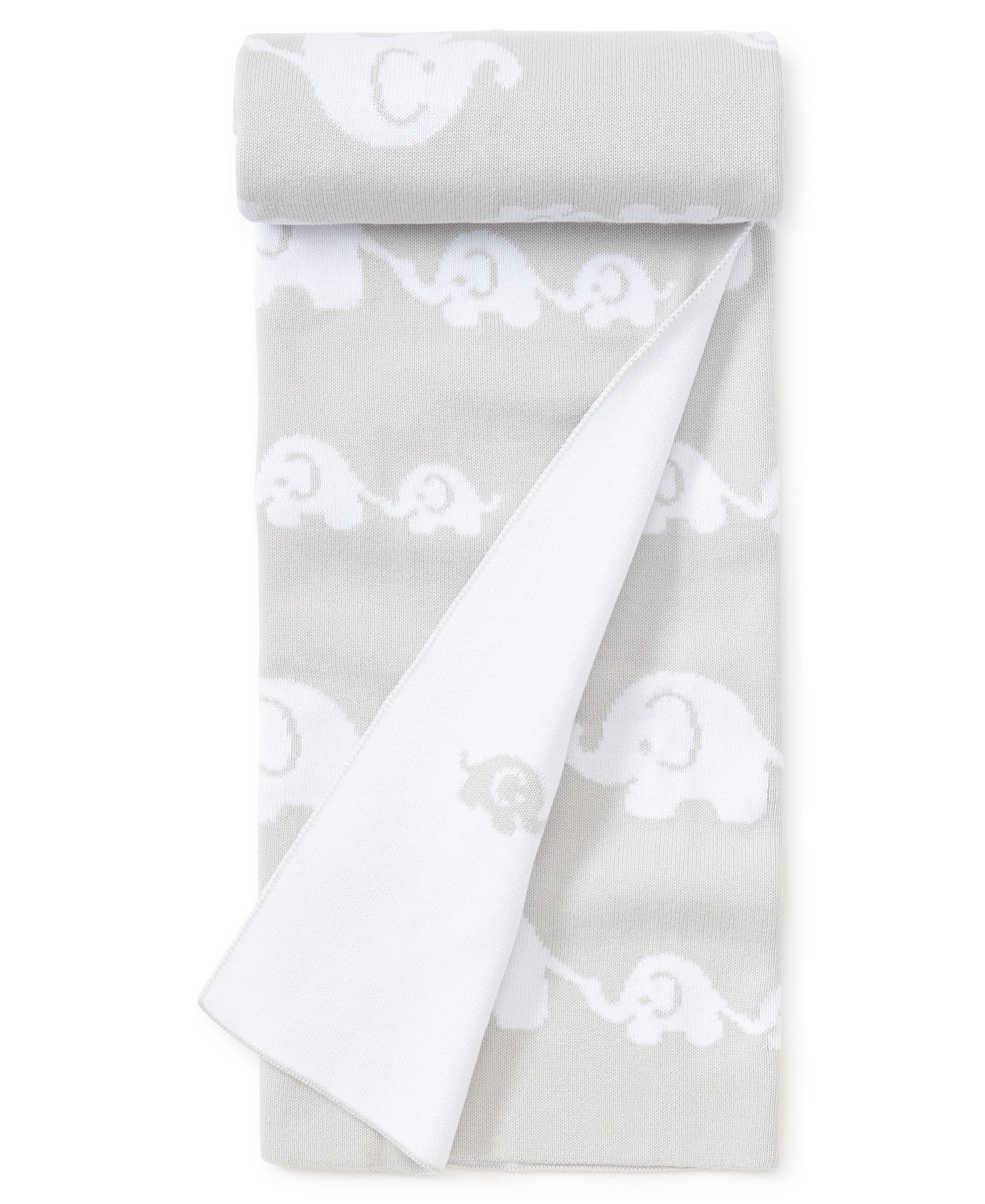 Gray Elephant Knit Novelty Blanket - Image 3