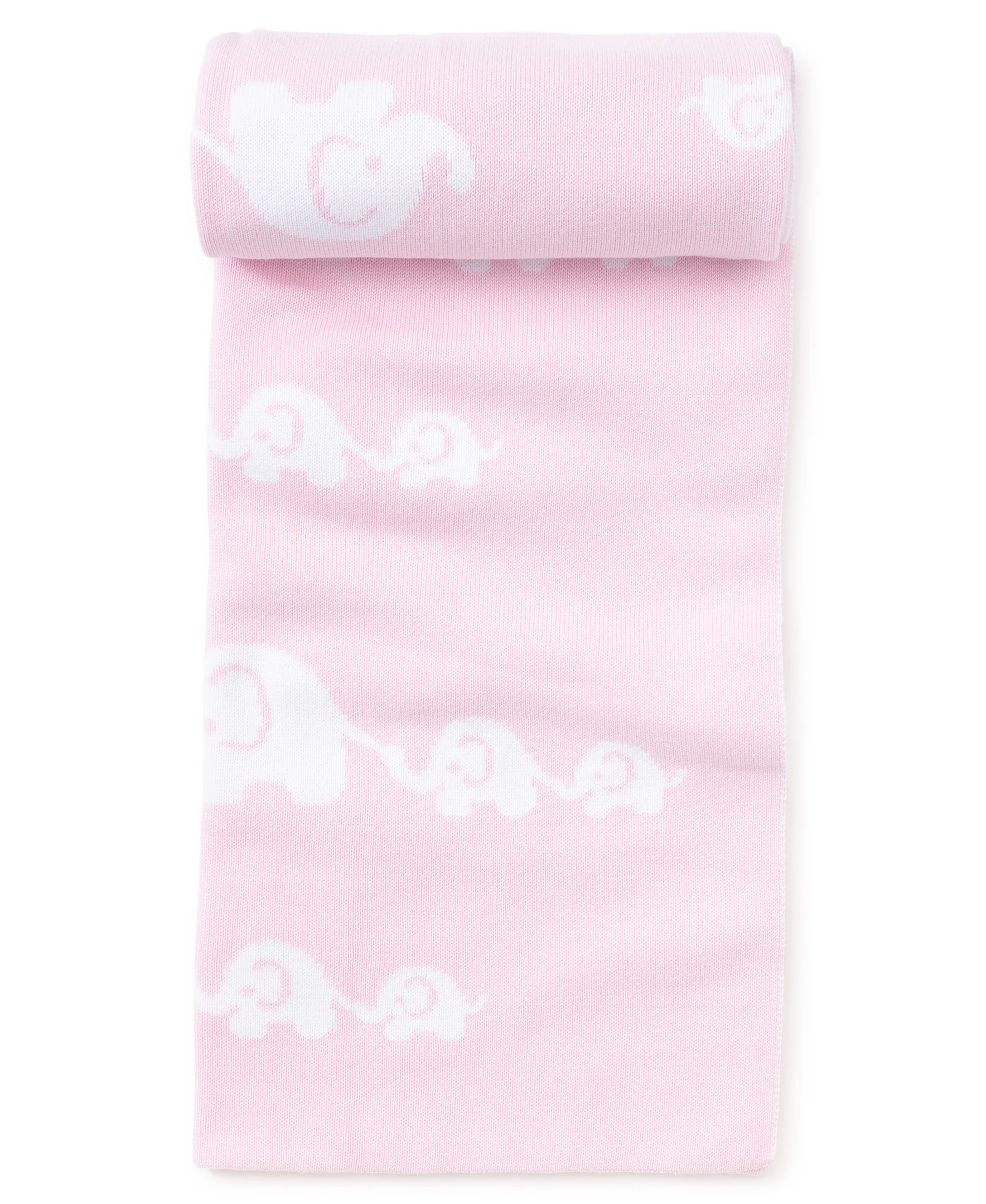 Pink Elephant Knit Novelty Blanket - Image 2