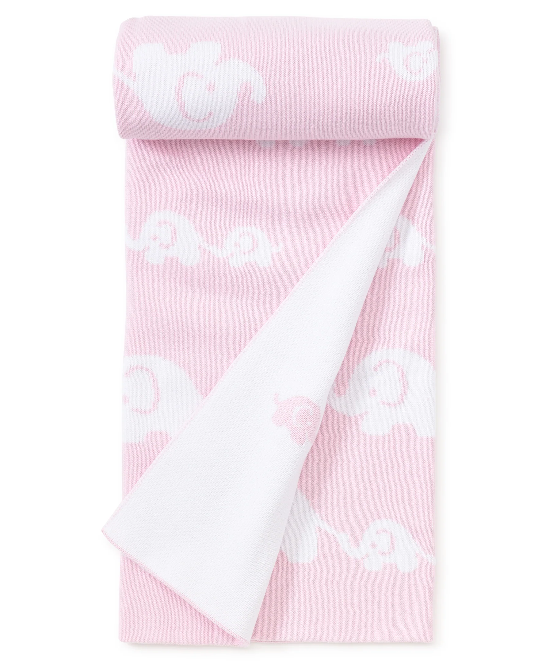 Pink Elephant Knit Novelty Blanket - Image 3
