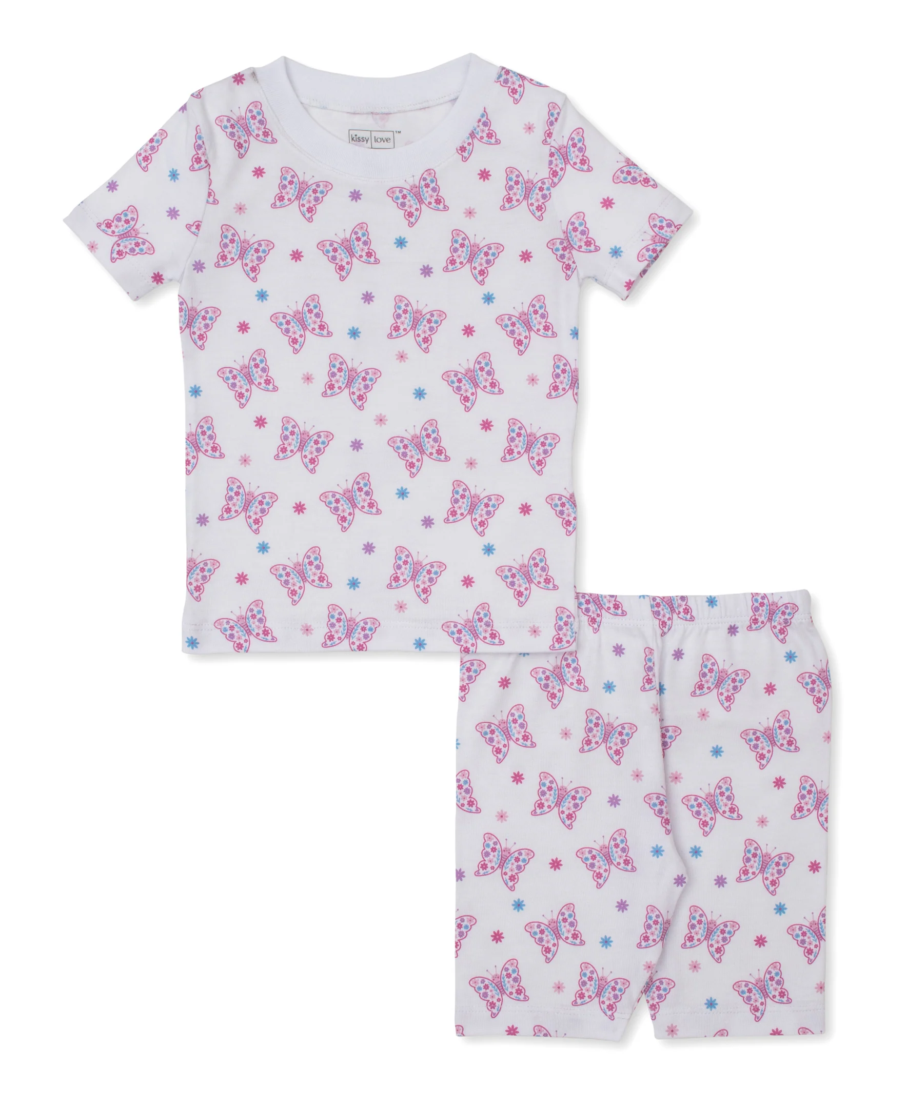 Kissy Love Flutterby Flowers StretchFlex Short Toddler Pajama Set - Image 2