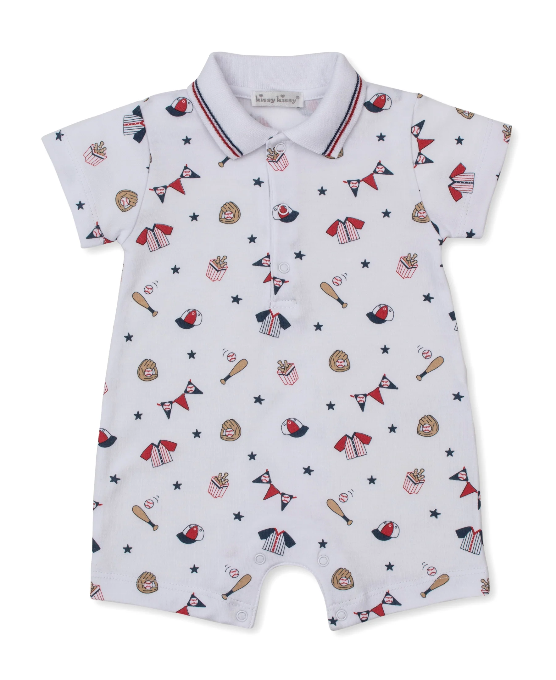 Fly Ball Short Playsuit w/ Collar