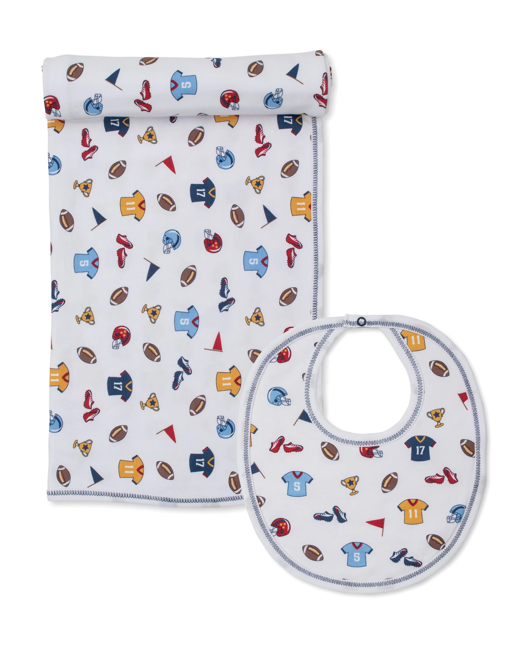 Football Fever Blanket & Bib Set