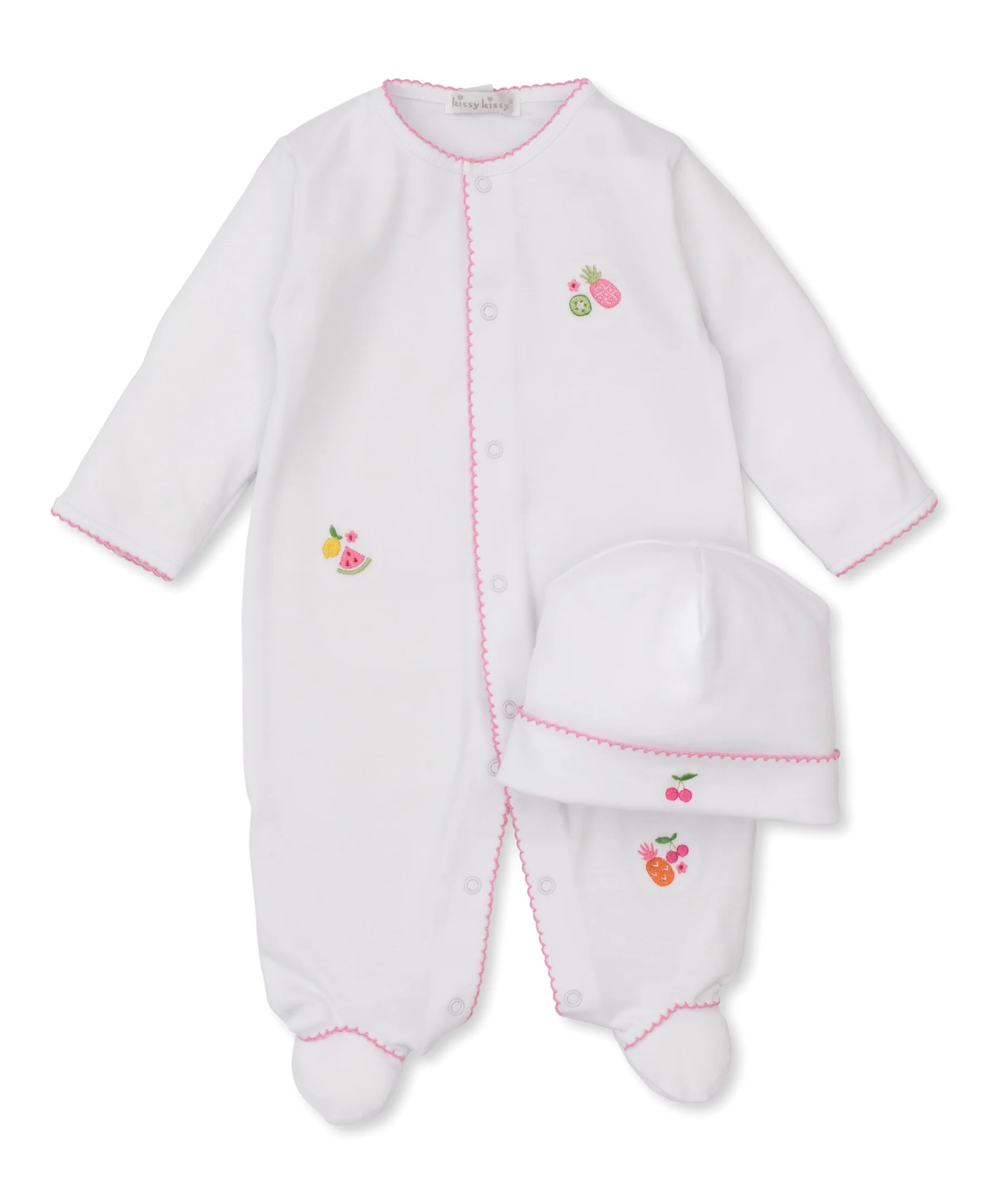 Fruit Fiesta White Footie & Hat Set