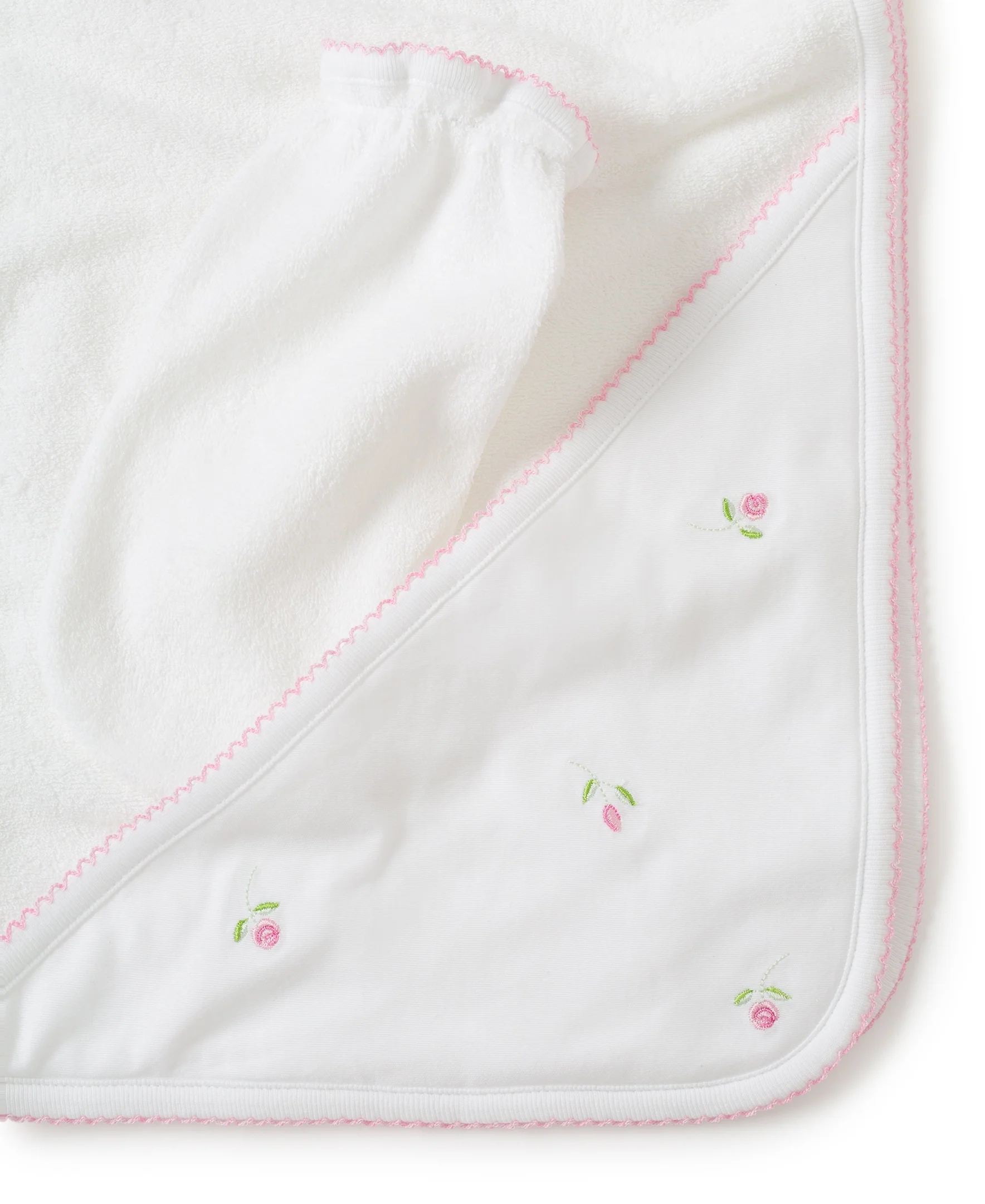 Garden Roses Hooded Towel with Mitt - Image 3