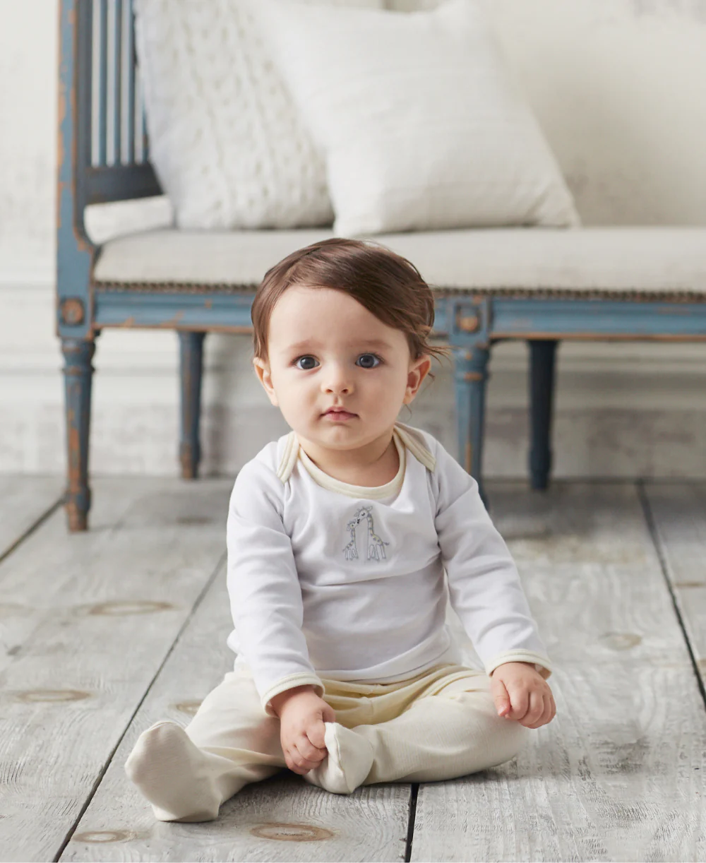 Giraffe Generations Stripe Footed Pant Set