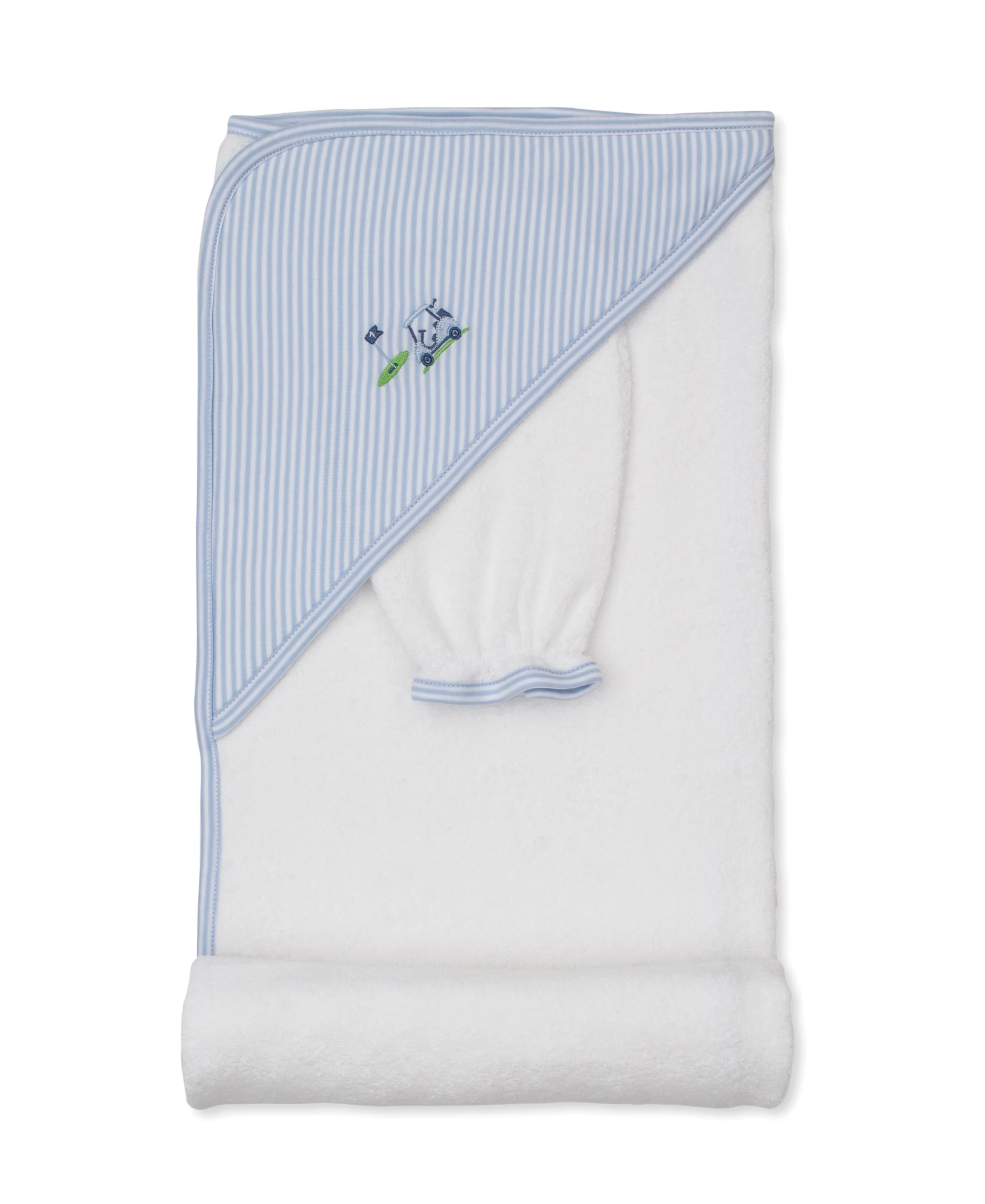 Golf Championship Blue Hooded Towel & Mitt Set - Image 3