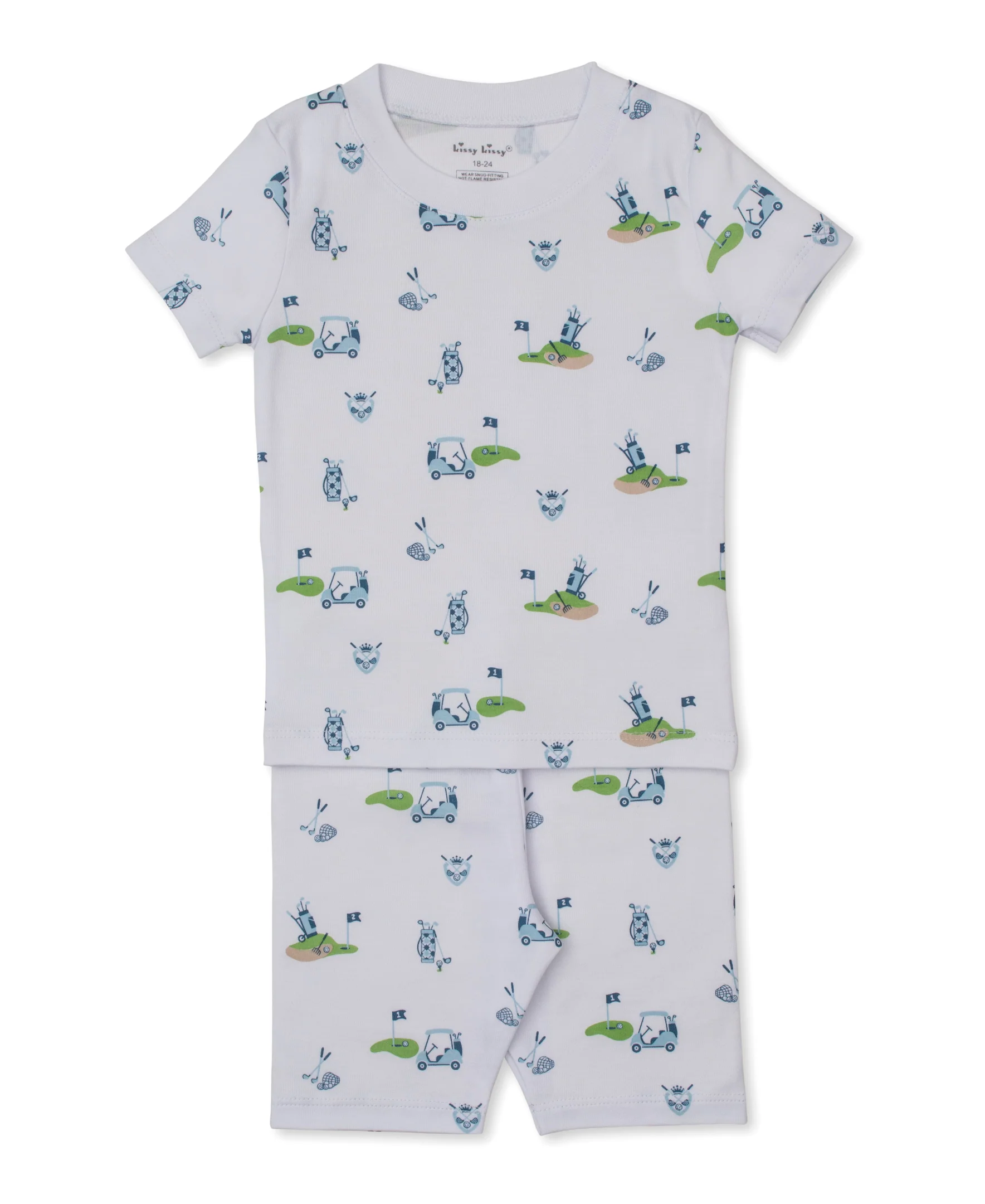 Golf Championship Blue Short Pajama Set