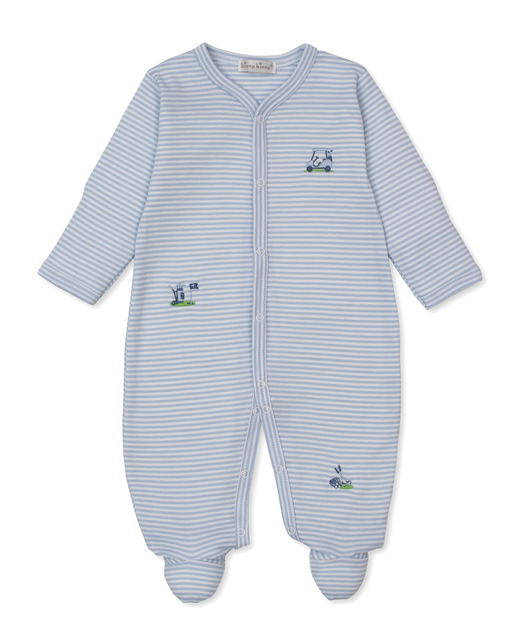 Golf Championship Blue Stripe Footie