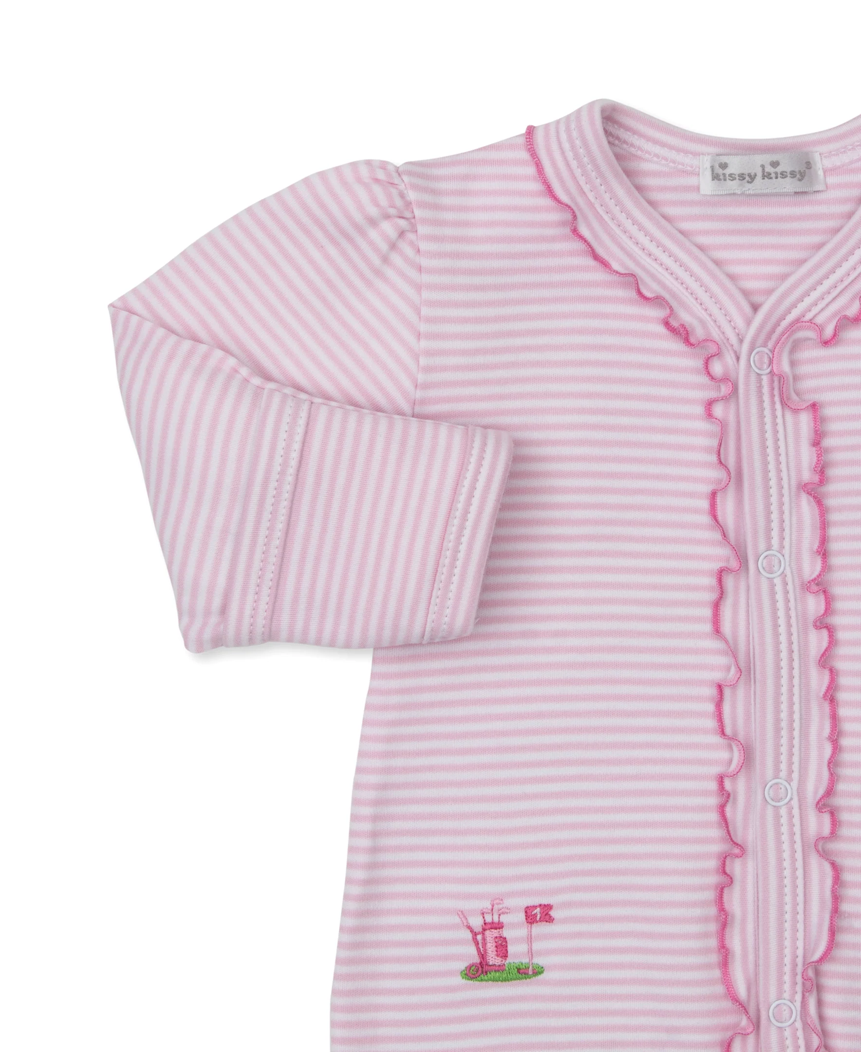 Golf Championship Pink Stripe Footie - Image 2