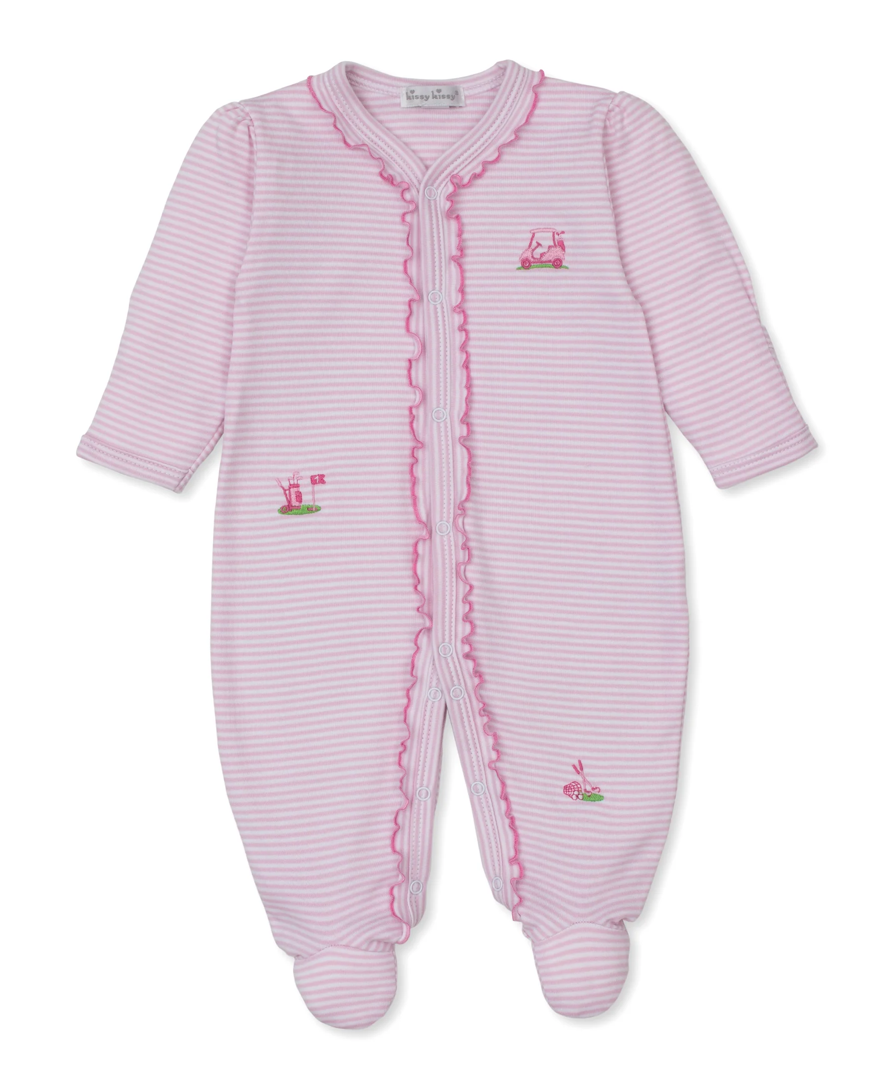 Golf Championship Pink Stripe Footie - Image 3