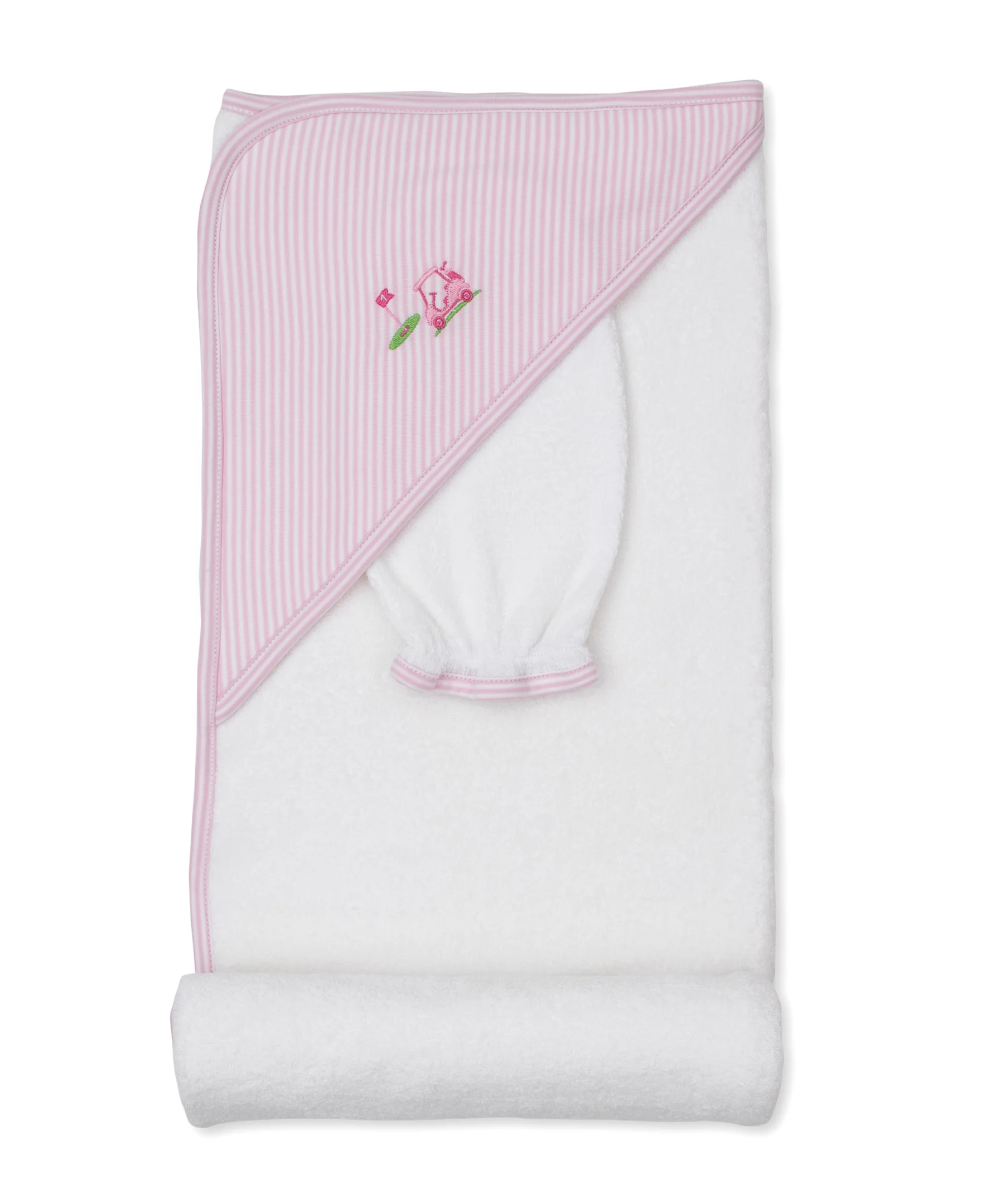 Golf Championship Pink Hooded Towel & Mitt Set - Image 3