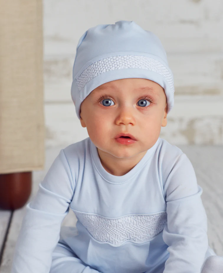 Hand Smocked CLB Charmed Blue Hat