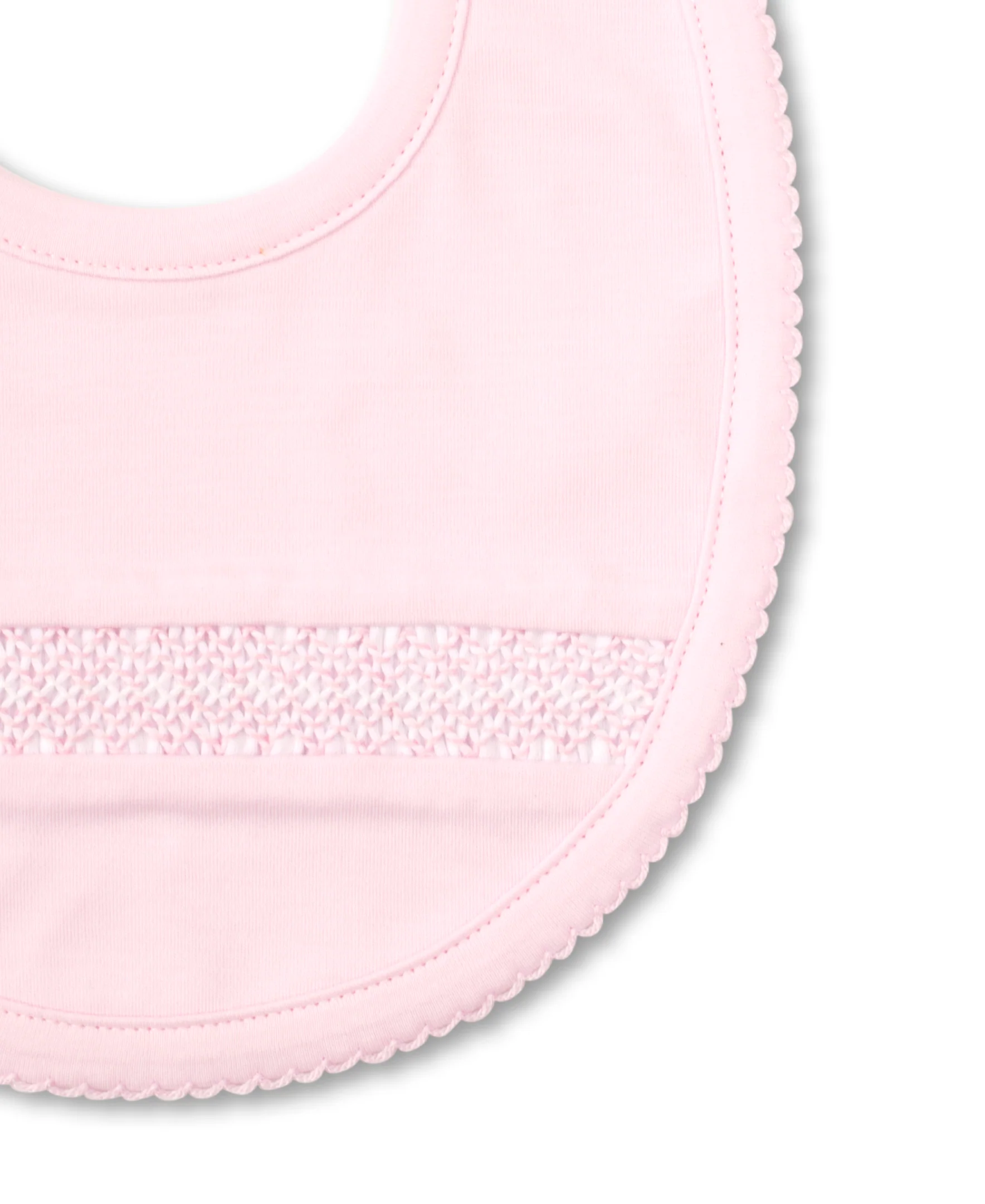 Hand Smocked CLB Charmed Pink Bib - Image 2
