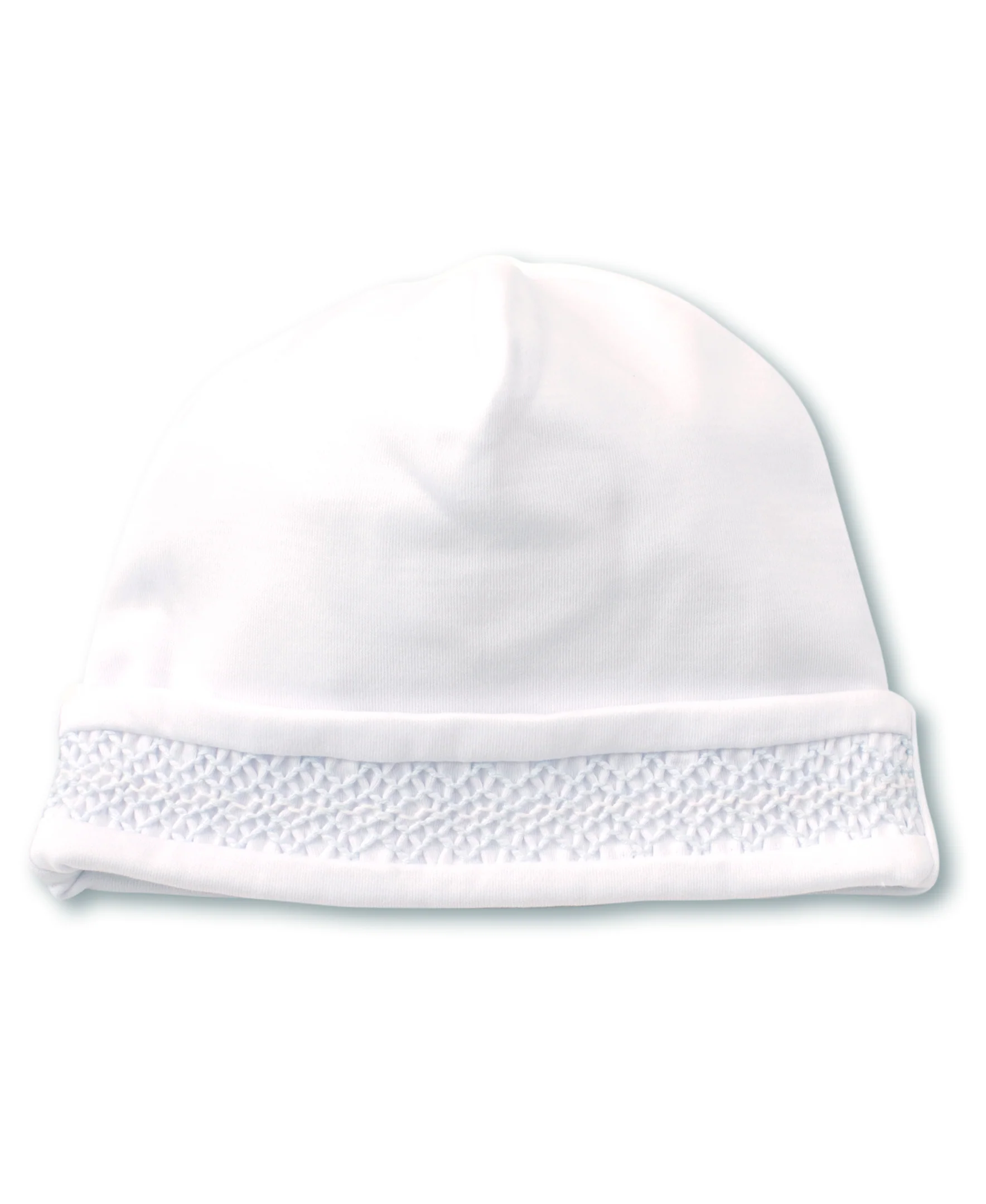 Hand Smocked CLB Charmed White/Blue Hat - Image 2