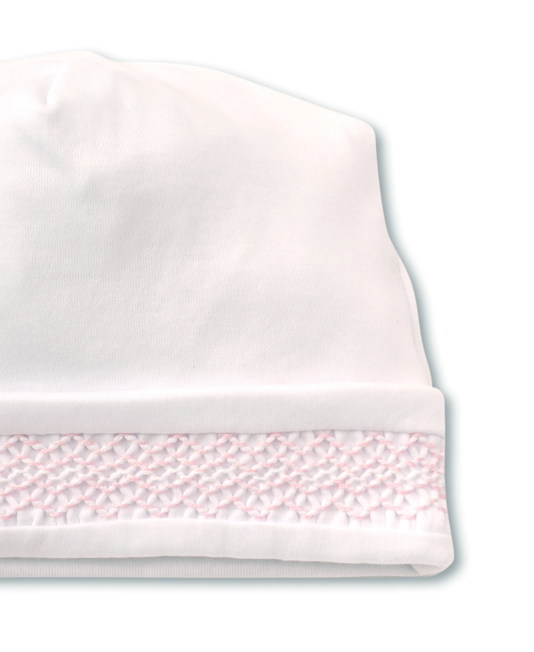 Hand Smocked CLB Charmed White/Pink Hat - Image 3