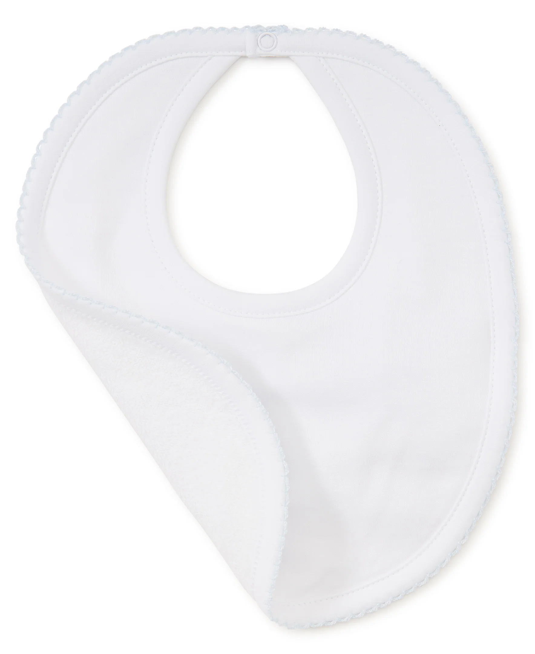 White/Blue Kissy Basics Bib - Image 2