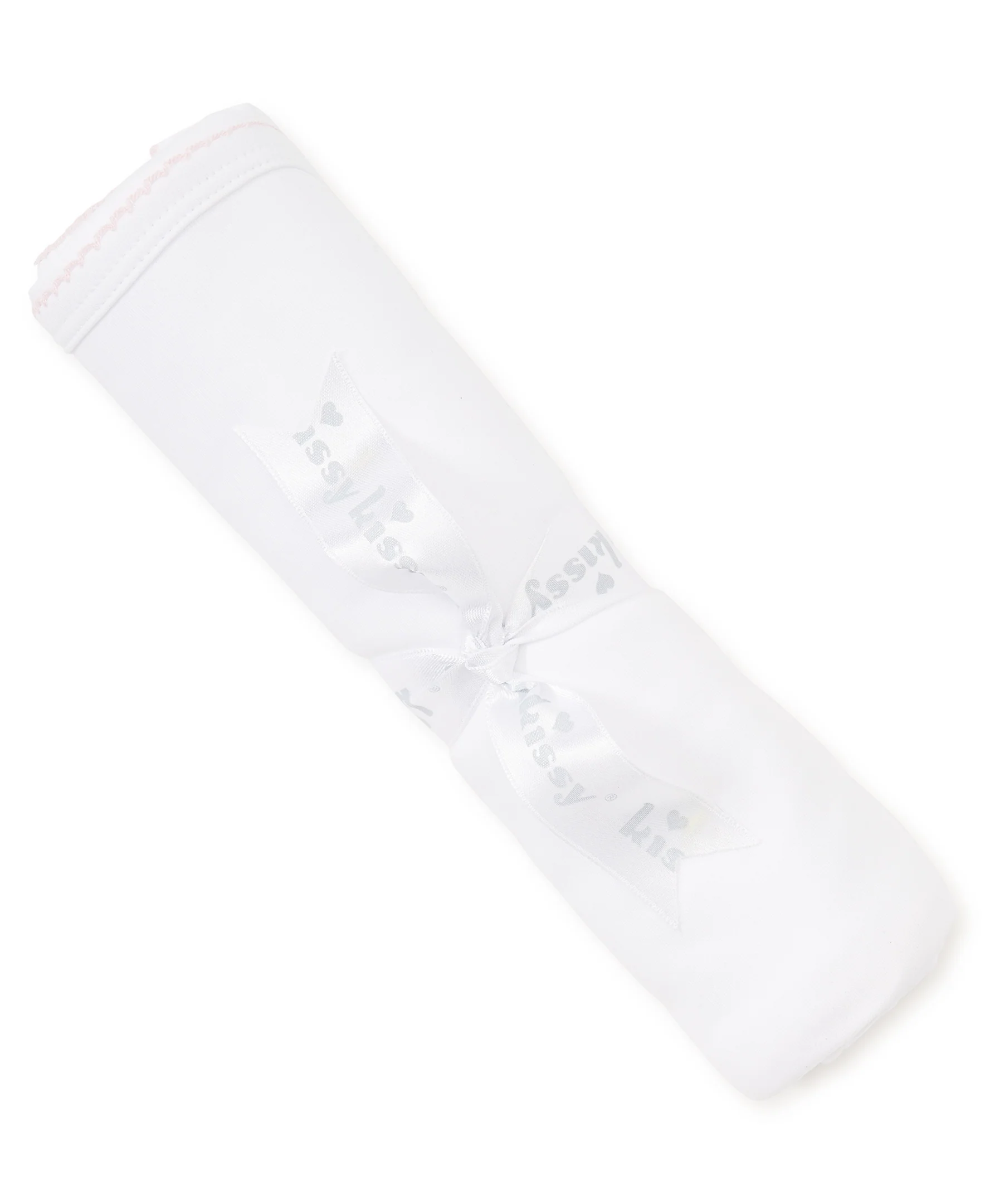 White/Pink Kissy Basics Blanket - Image 2