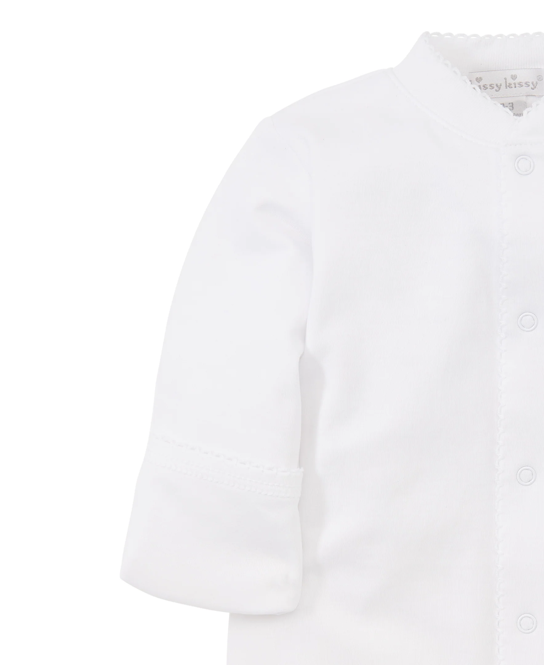 White Kissy Basics Footie - Image 2