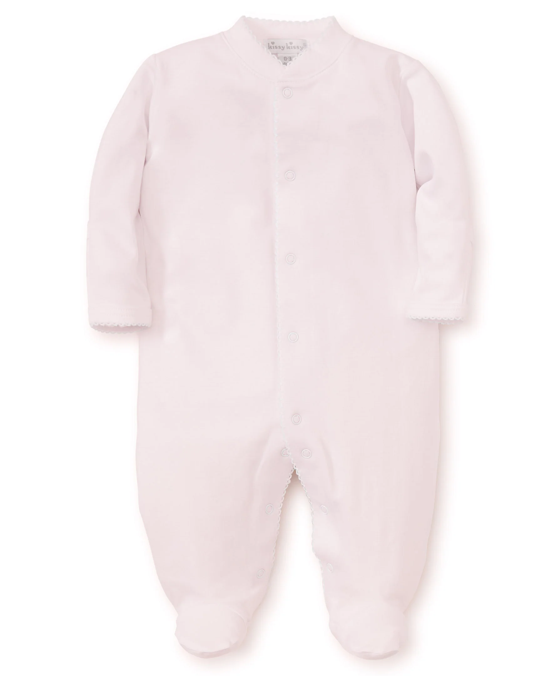 Pink/White Kissy Basics Footie